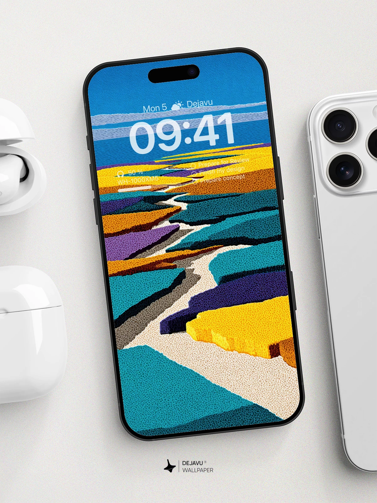 Vibrant Abstract Terrain Wallpaper 8K For Phone