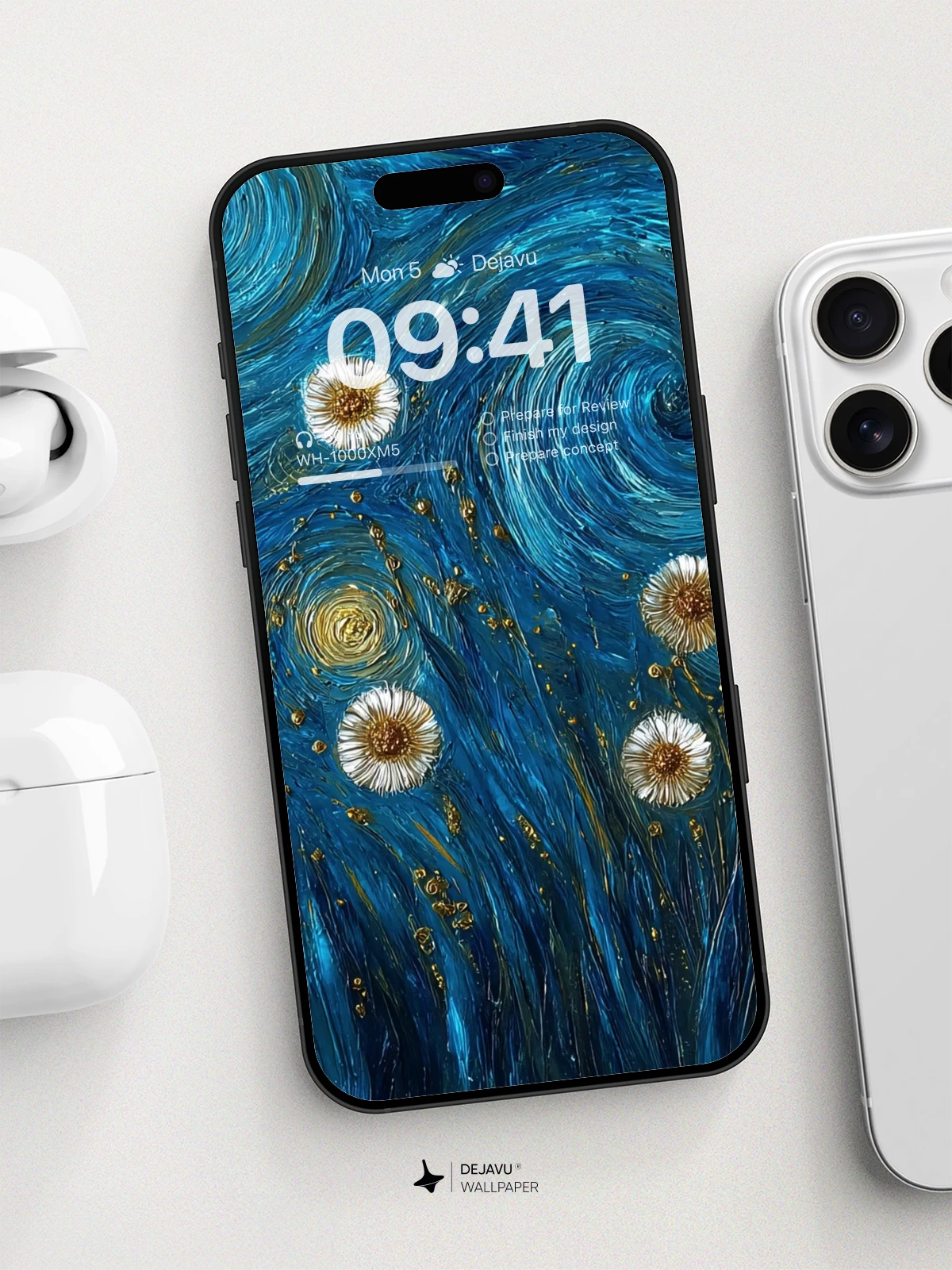 Van Gogh Inspired Floral Whirl Wallpaper 8K For iPhone