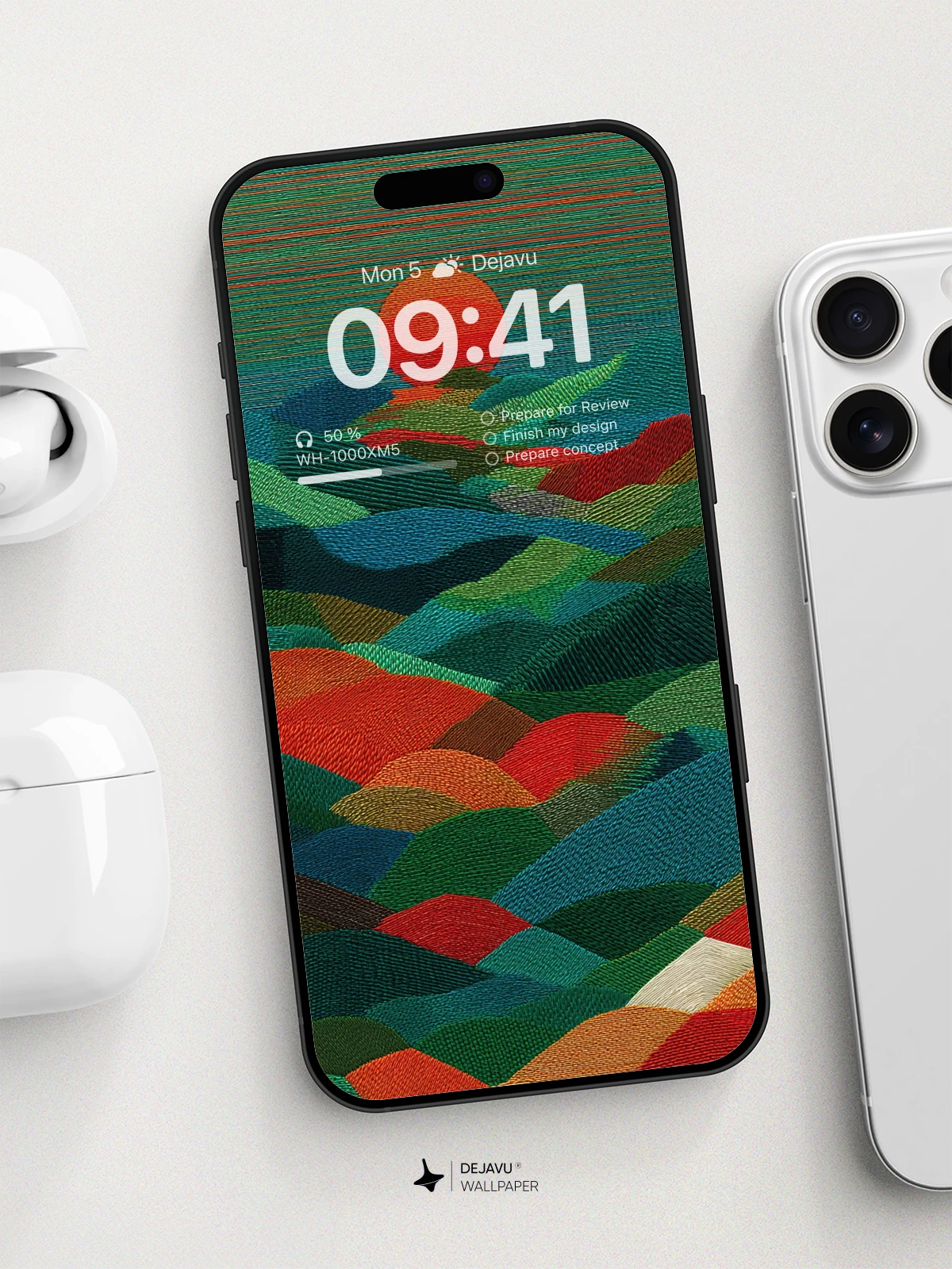 Vibrant Sunset Over Hills Wallpaper 8K For Phone