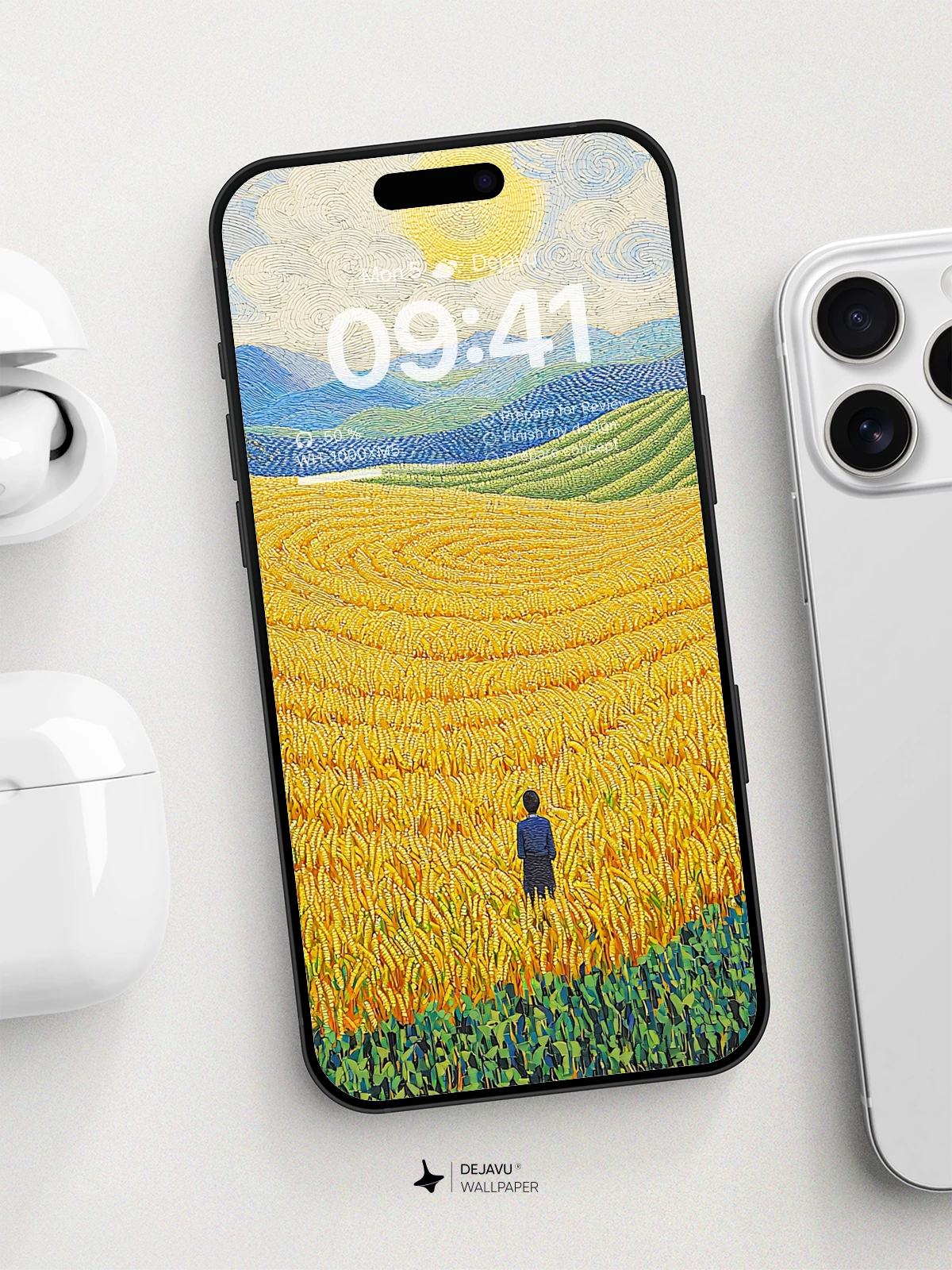 Van Gogh Inspired Solitude Wallpaper 8K For iPhone