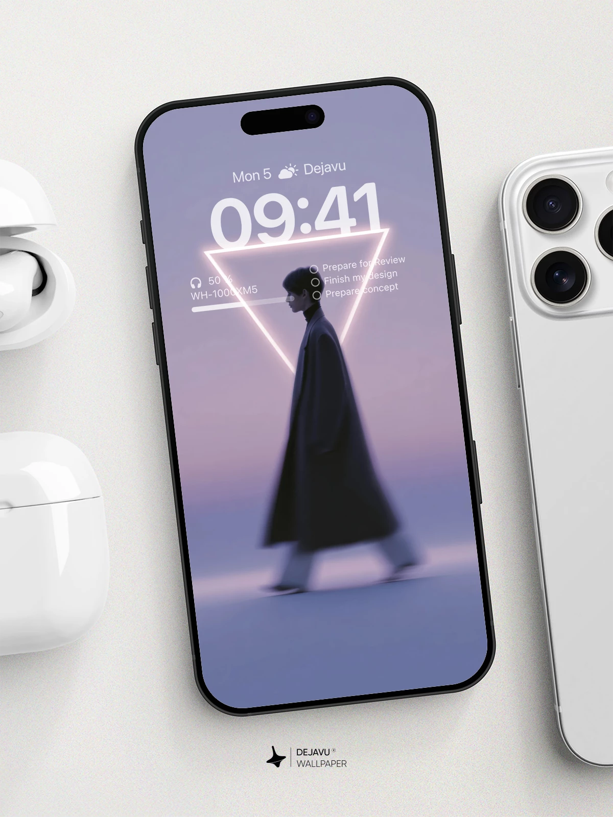 Surreal Triangle Silhouette Wallpaper 8K For Phone