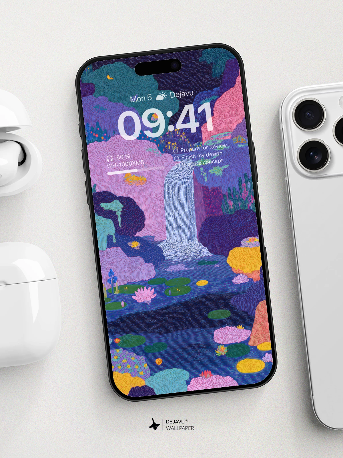 Surreal Waterfall Fantasy Wallpaper 8K For Phone