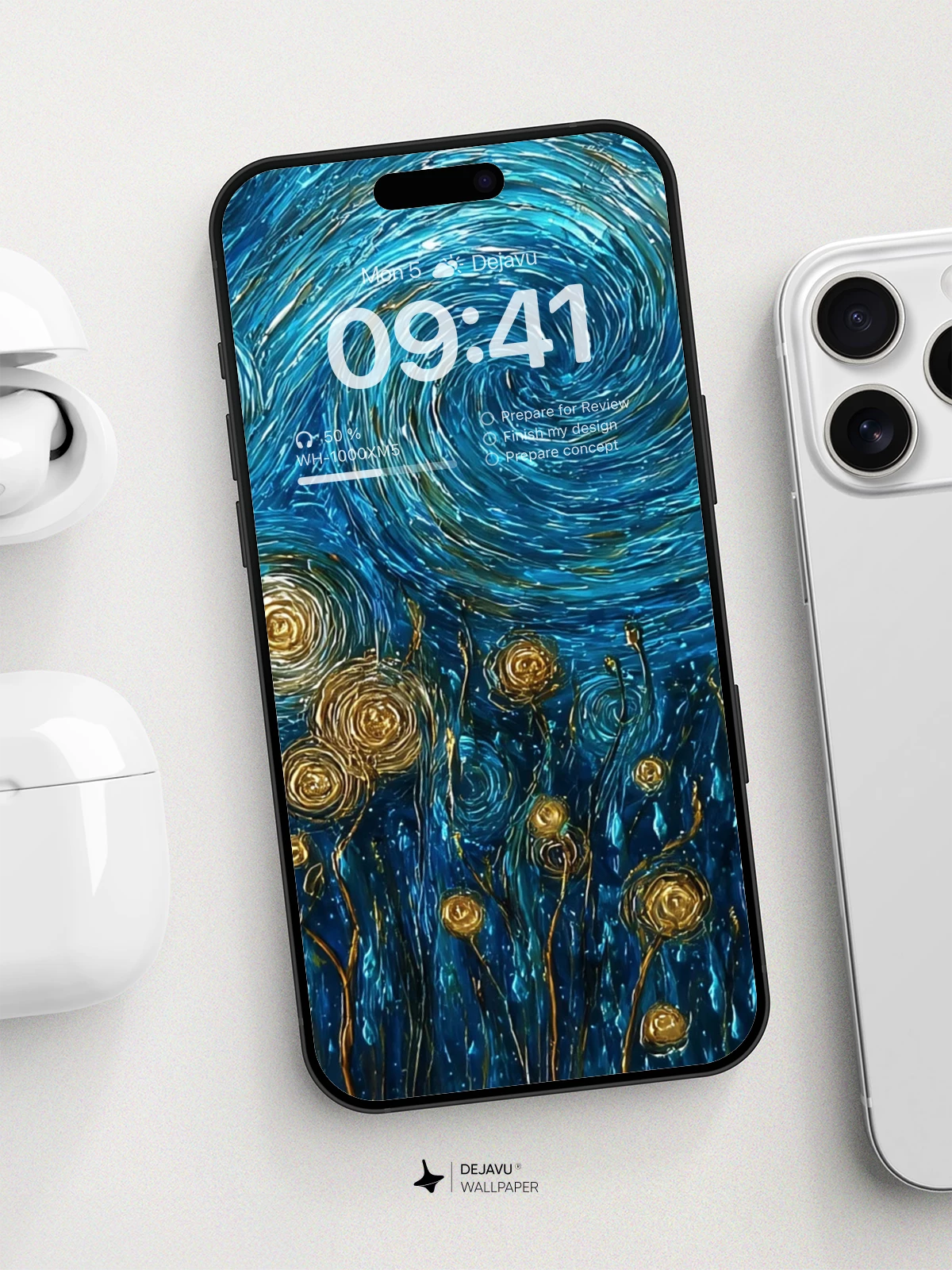 Van Gogh Inspired Floral Night Wallpaper 8K For Phone