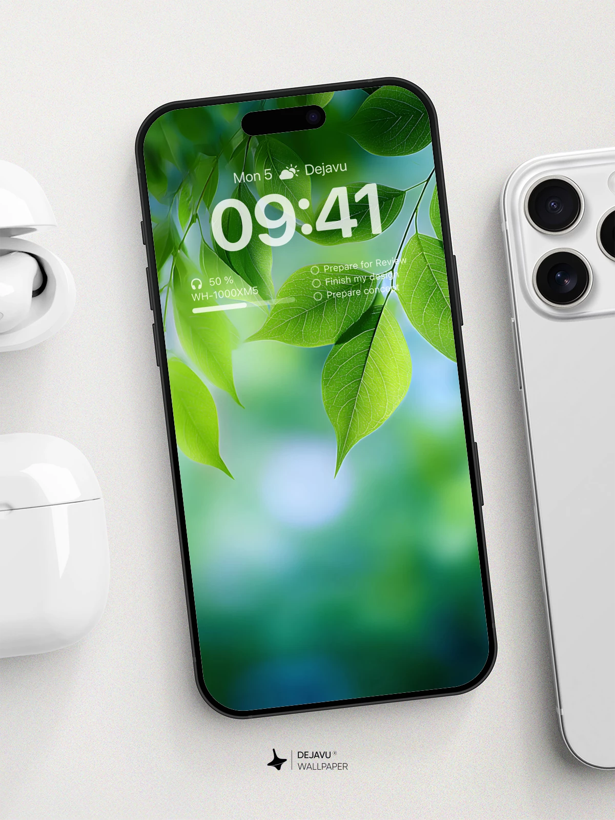 Vibrant Green Leaves Wallpaper 8K For Phone