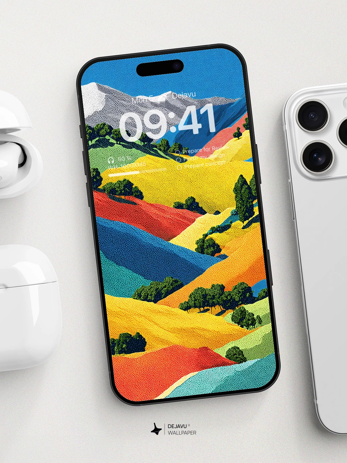 Vibrant Rainbow Hills Wallpaper 8K For Phone