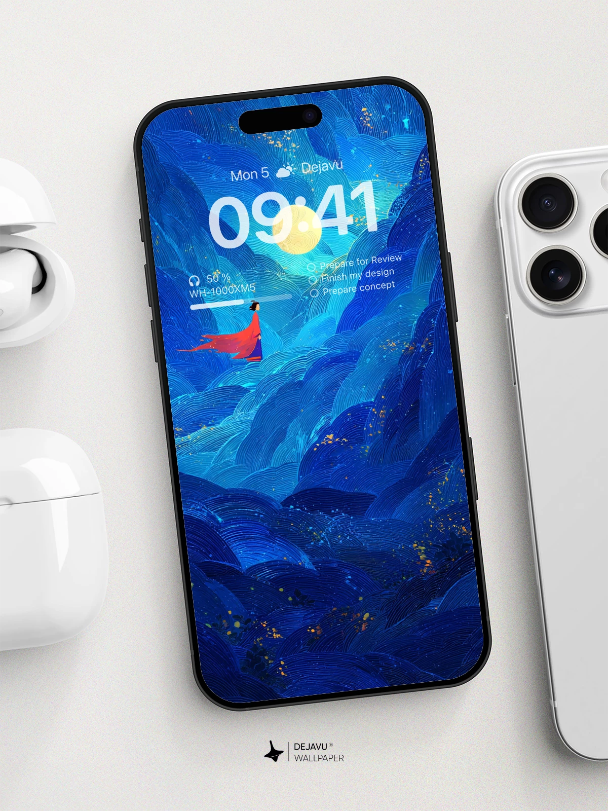 Surreal Moonlit Journey Wallpaper 8K For Phone