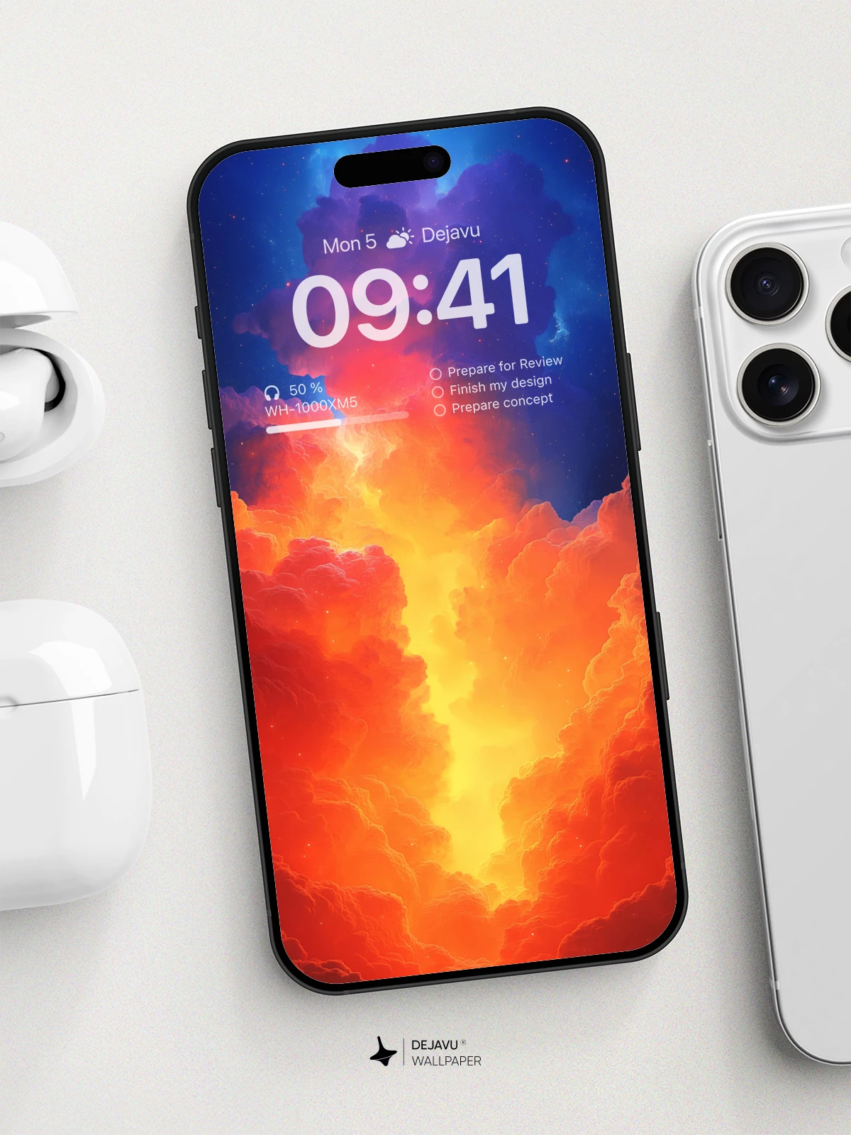 Surreal Cosmic Clouds Wallpaper 8K For Phone