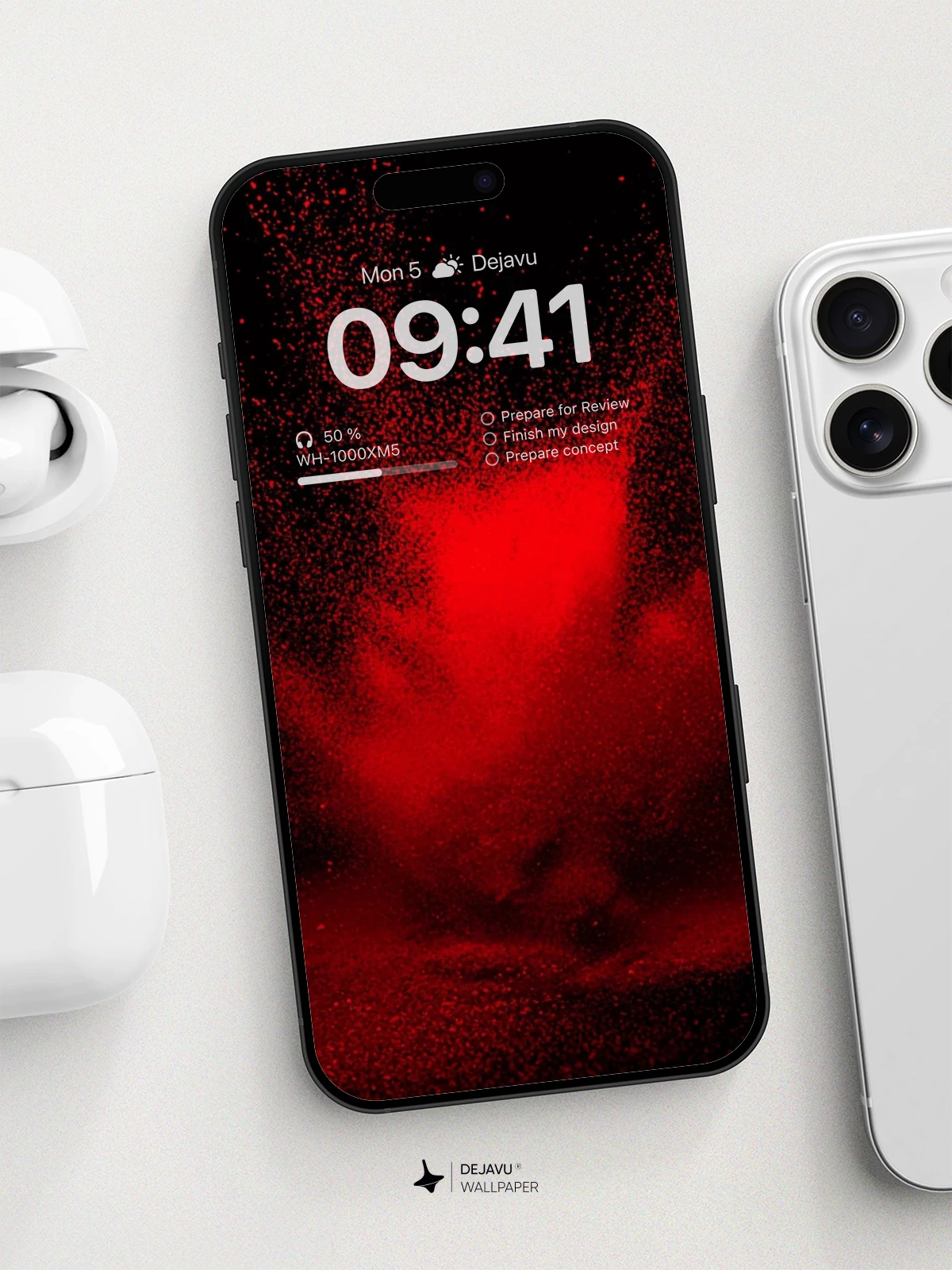 Vibrant Red Powder Explosion Wallpaper 8K For Phone