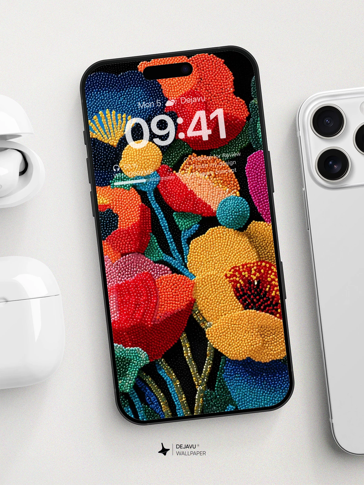 Vibrant Floral Tapestry Wallpaper 8K For iPhone