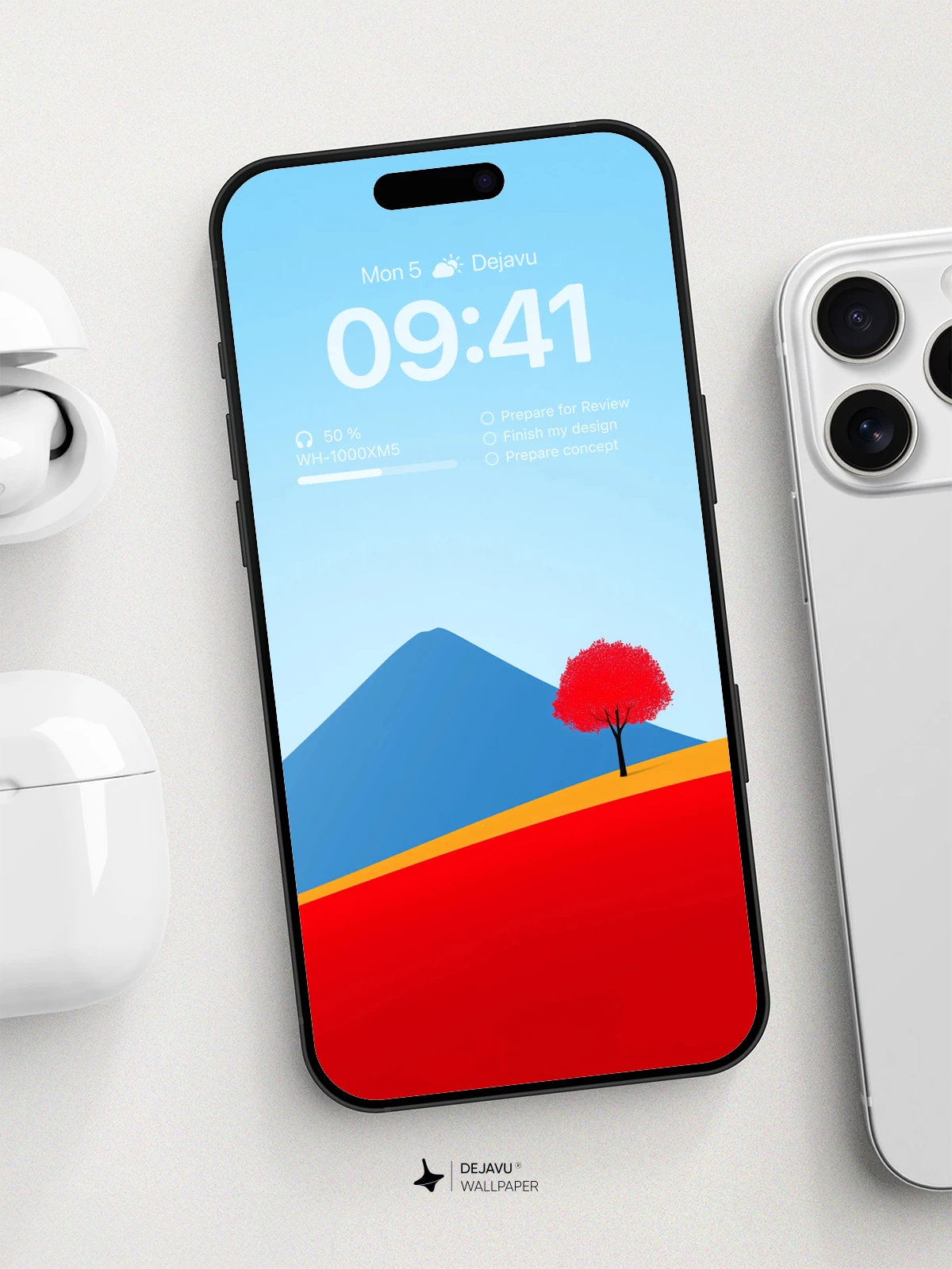 Vibrant Minimalist Landscape Wallpaper 8K For Phone