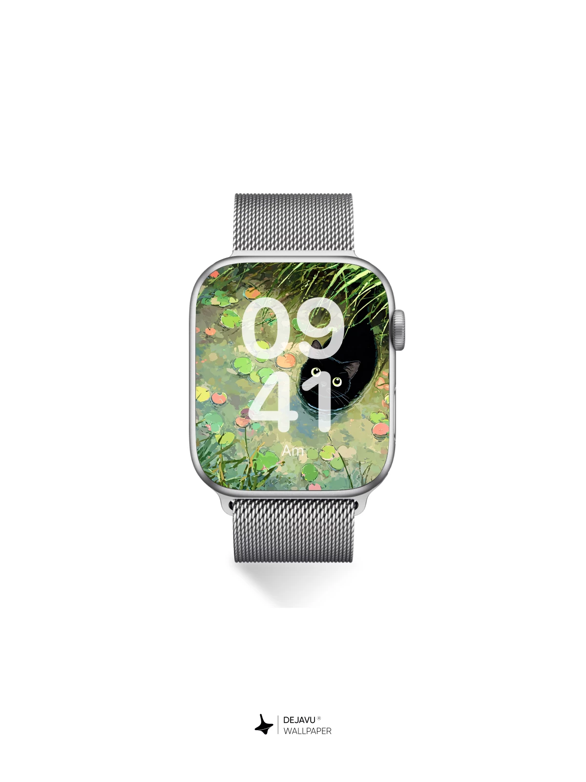 Whimsical Pond Cat Wallpaper 8K For Phone