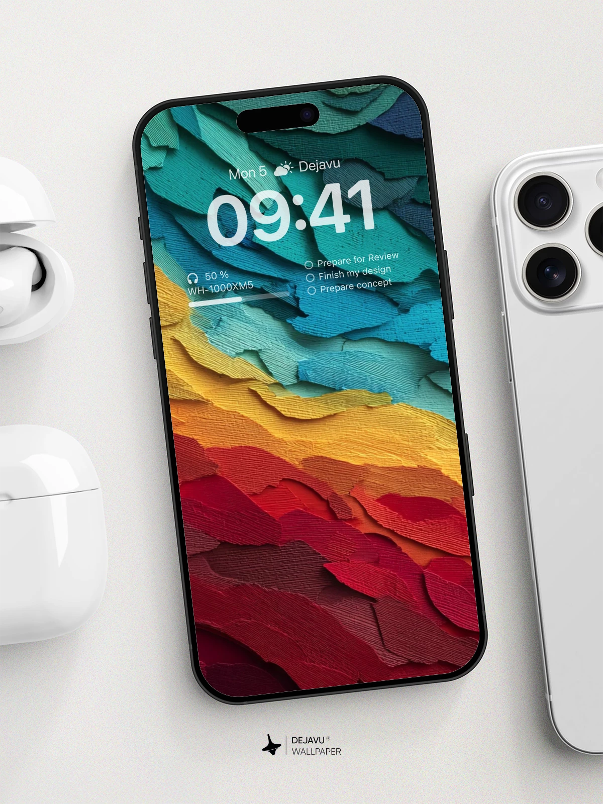 Vibrant Layered Canvas Wallpaper 8K For Phone