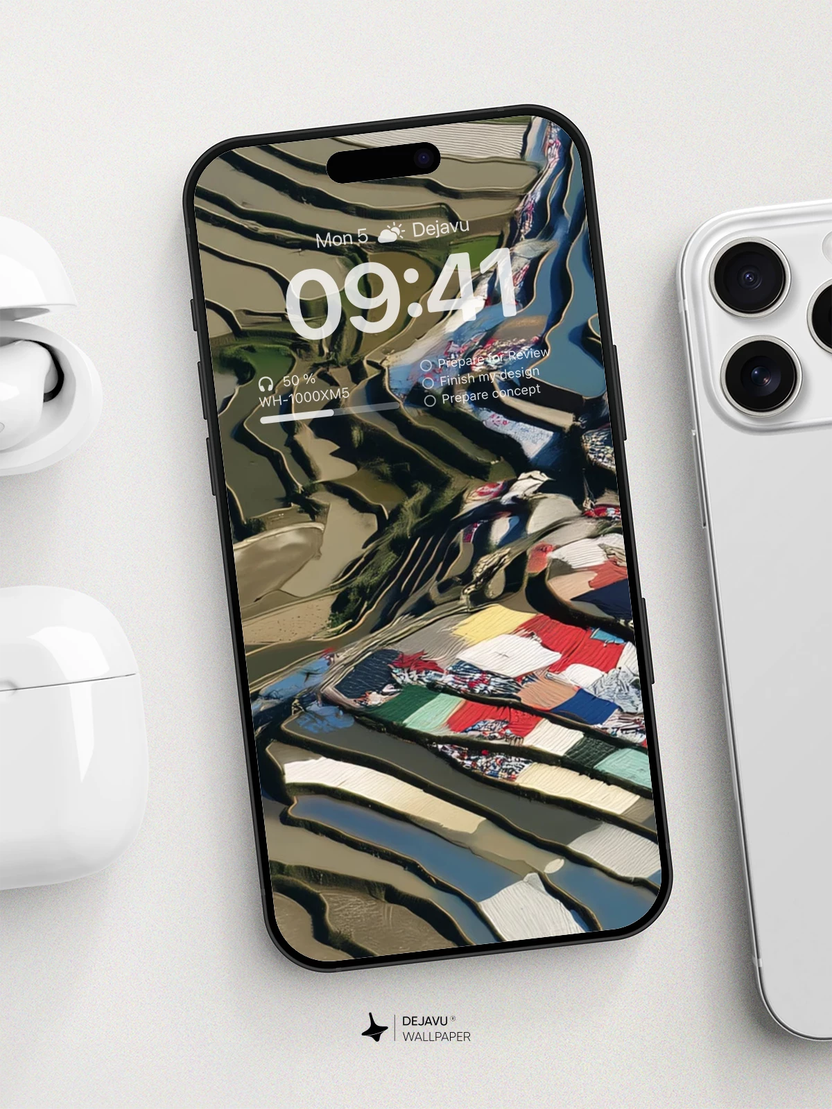 Terraced Fields Artistry Wallpaper 8K For Phone