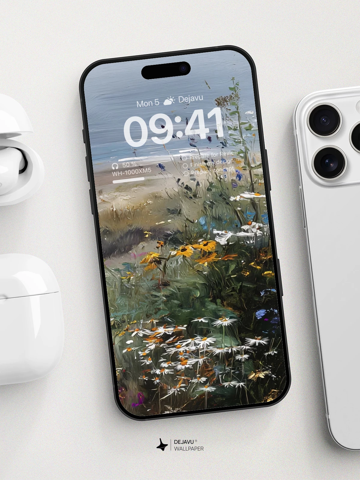 Wildflower Meadow Wallpaper 8K For iPhone: Impressionist Style Art