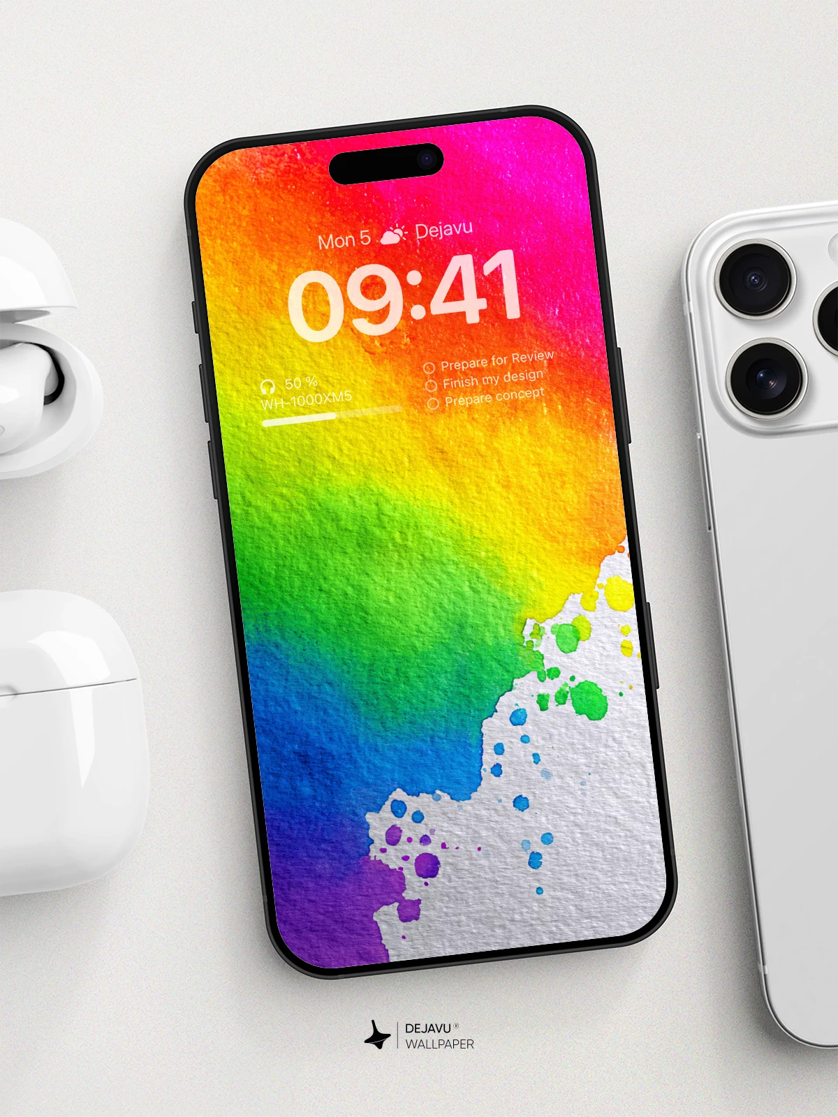 Vibrant Rainbow Splash Wallpaper 8K For Phone