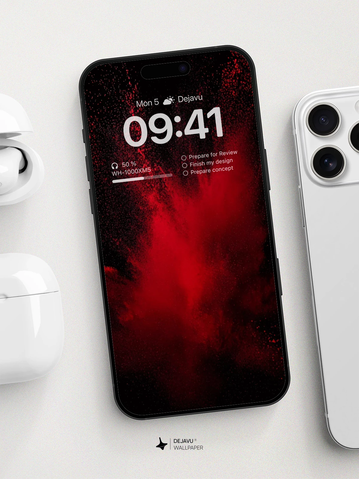 Vibrant Red Powder Explosion Wallpaper 8K For Phone