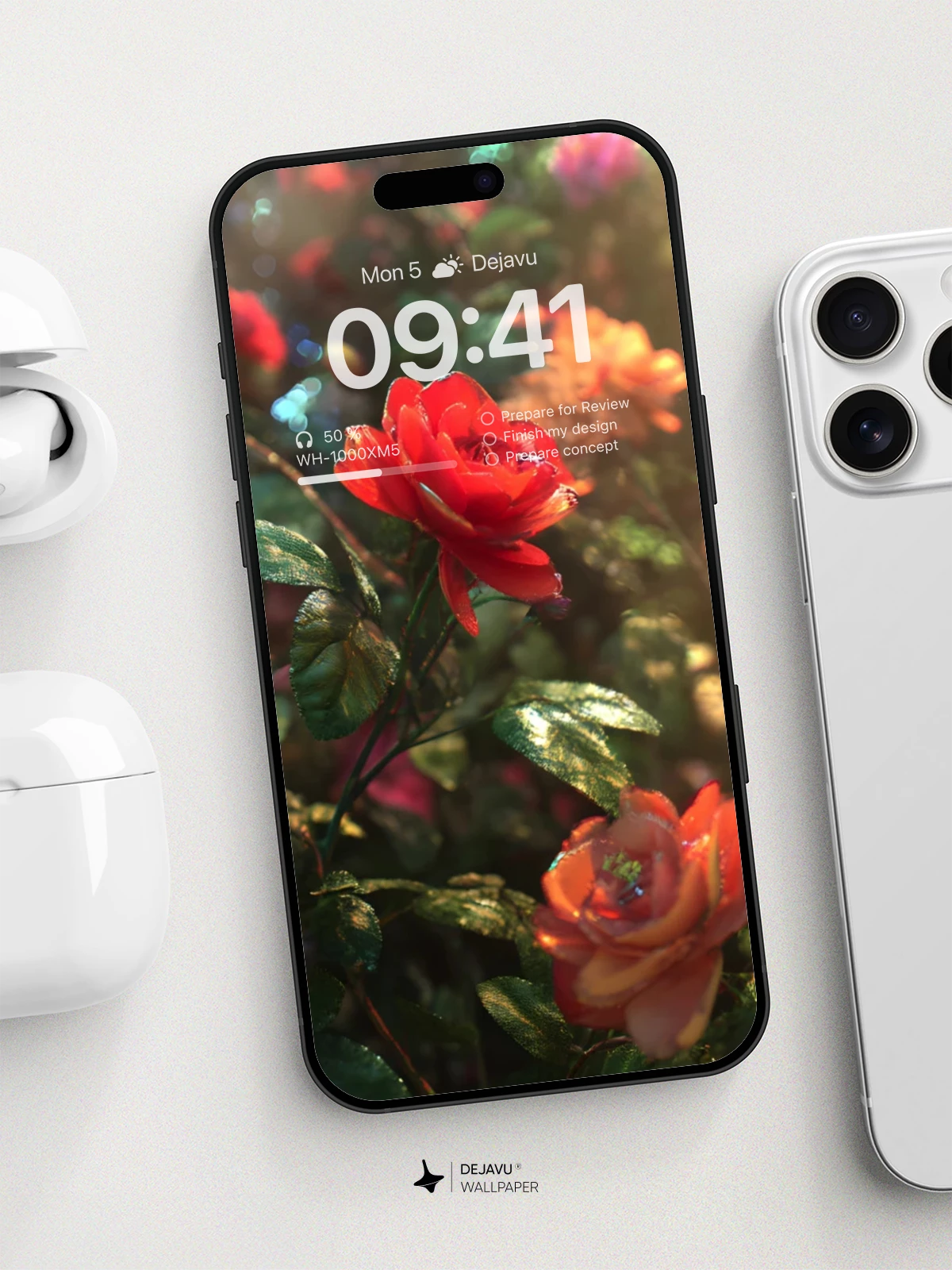 Vibrant Rose Garden Wallpaper 8K For iPhone