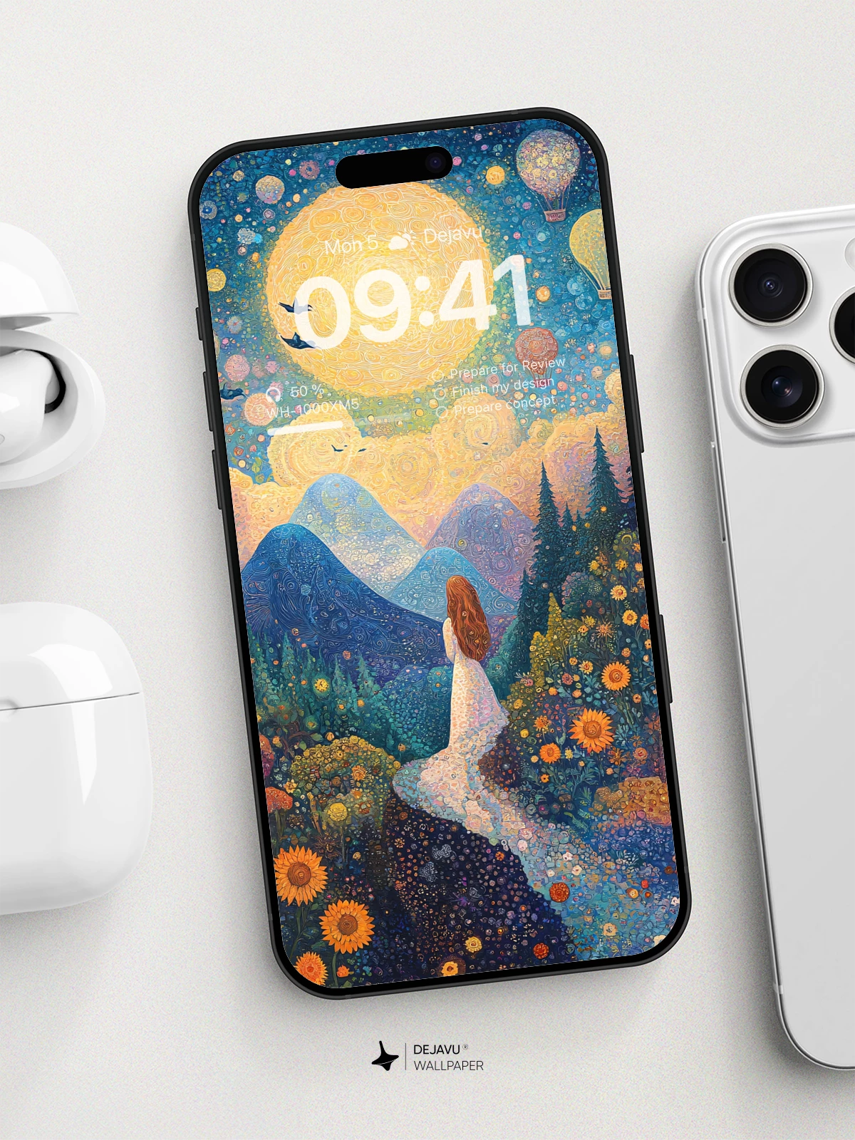 Surreal Moonlit Garden Wallpaper 8K For Phone