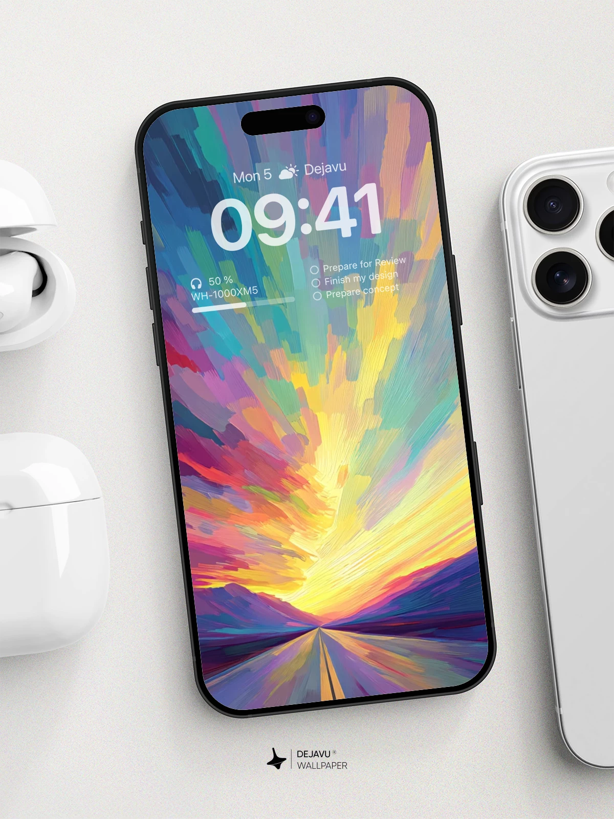 Vibrant Road Sunset Wallpaper 8K For Phone