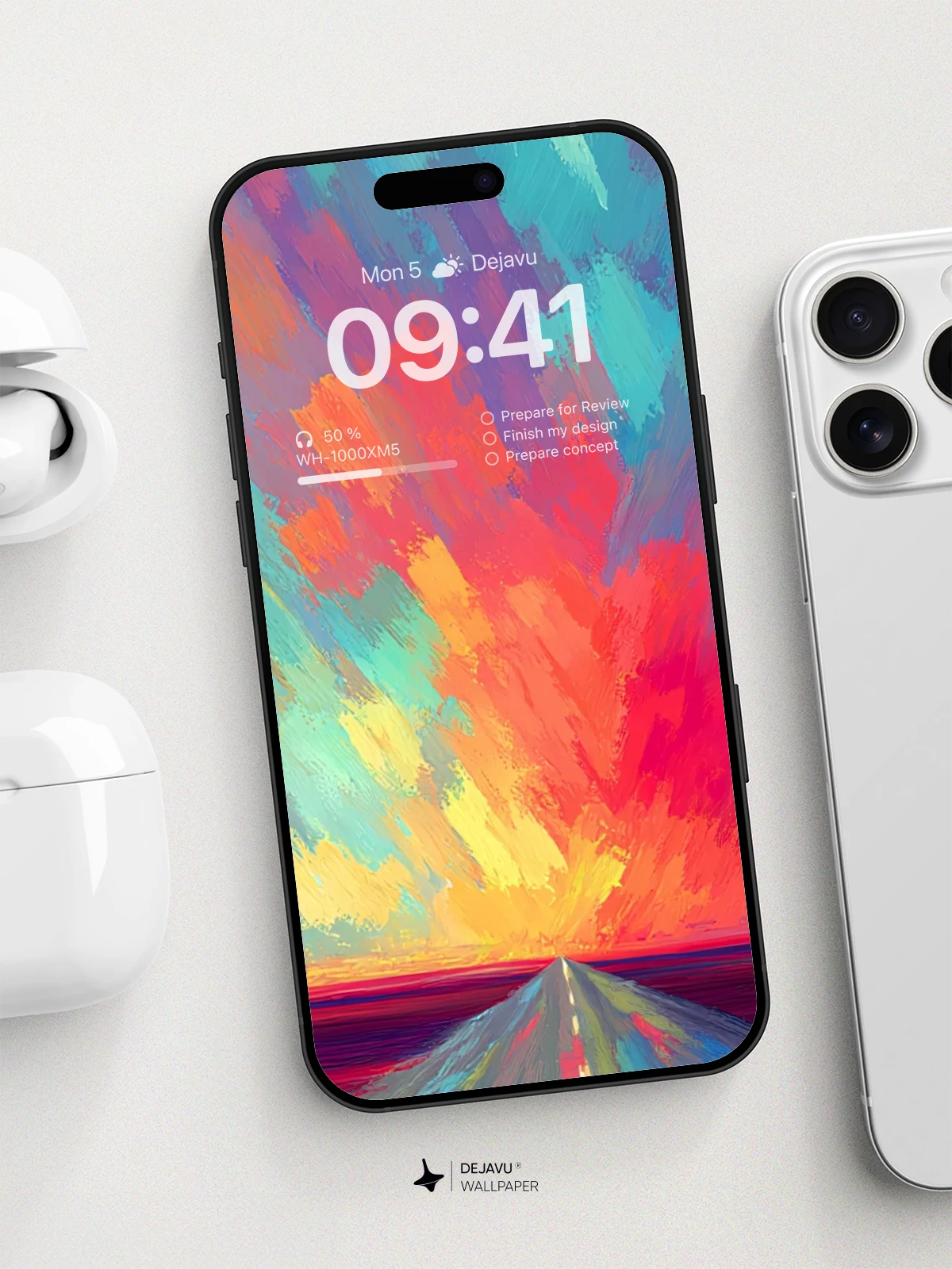 Vibrant Sunset Path Wallpaper 8K For Phone