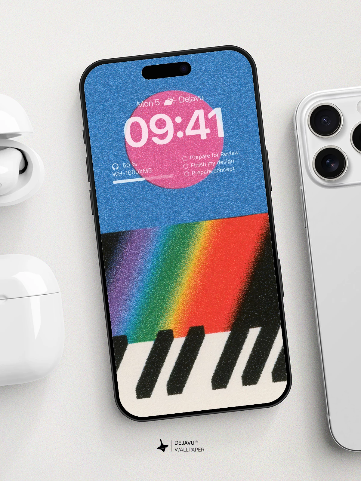 Vibrant Piano Rainbow Wallpaper 8K For Phone