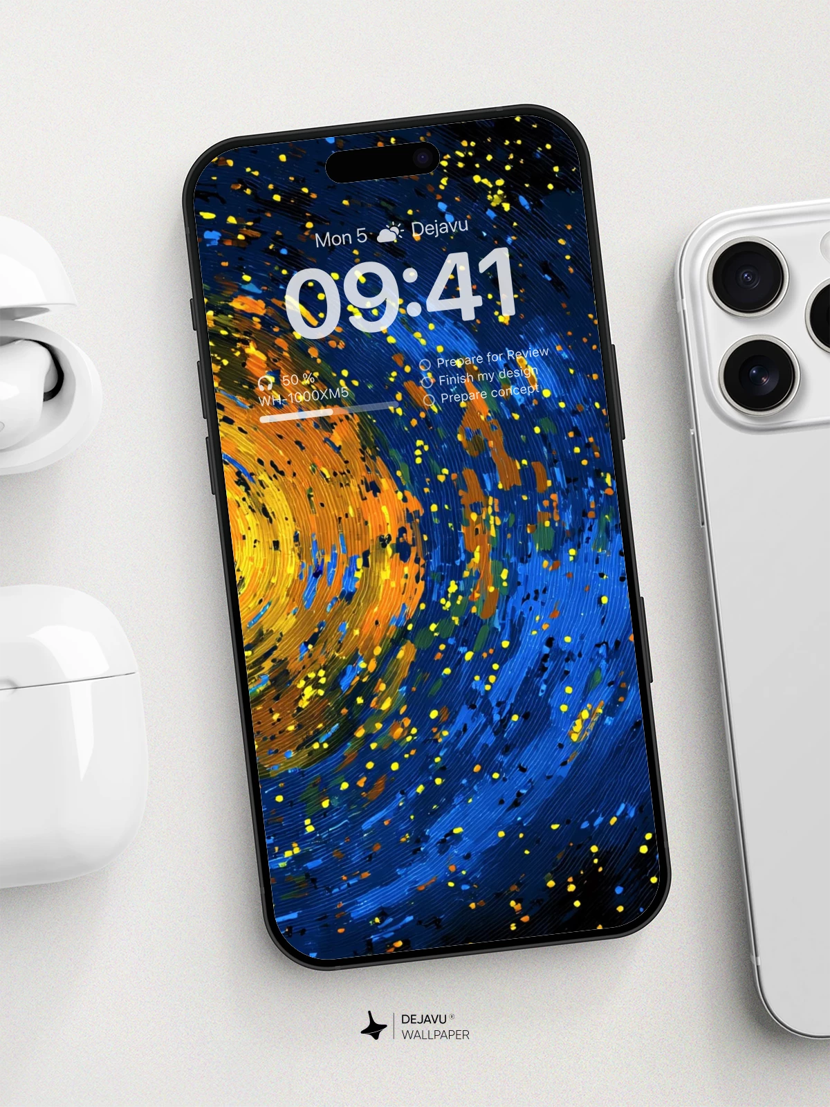 Van Gogh Inspired Swirl Wallpaper 8K For Phone