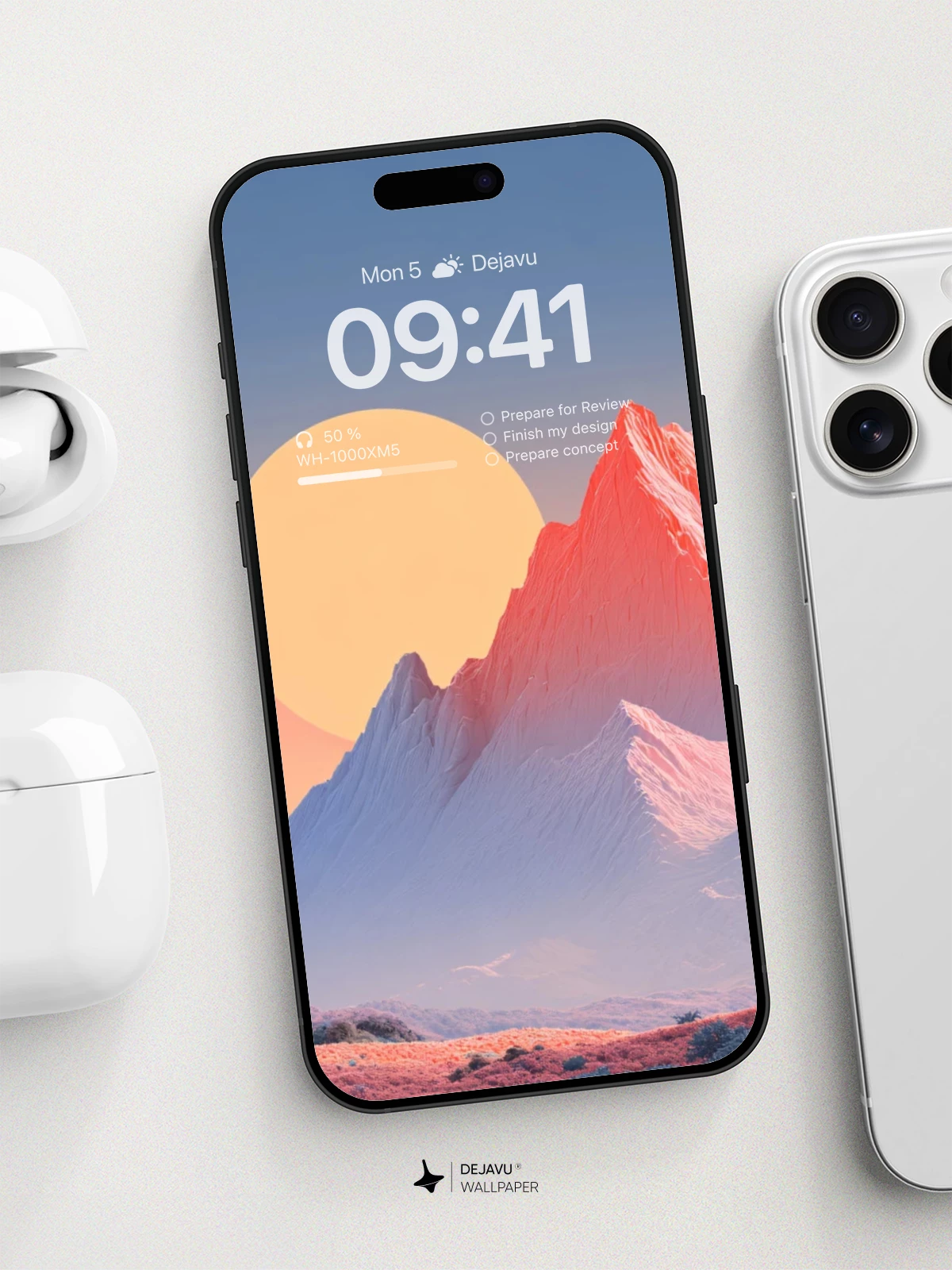 Surreal Mountain Glow Wallpaper 8K For Phone