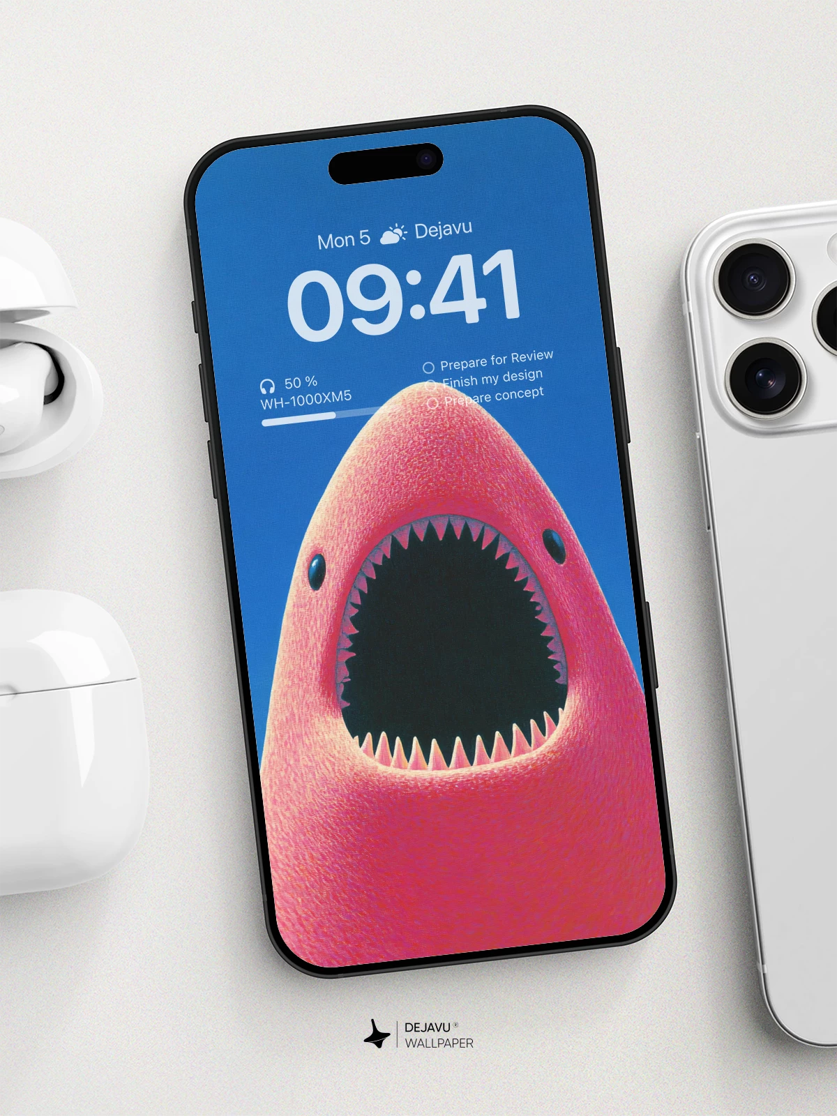 Vibrant Pink Shark Wallpaper 8K For Phone