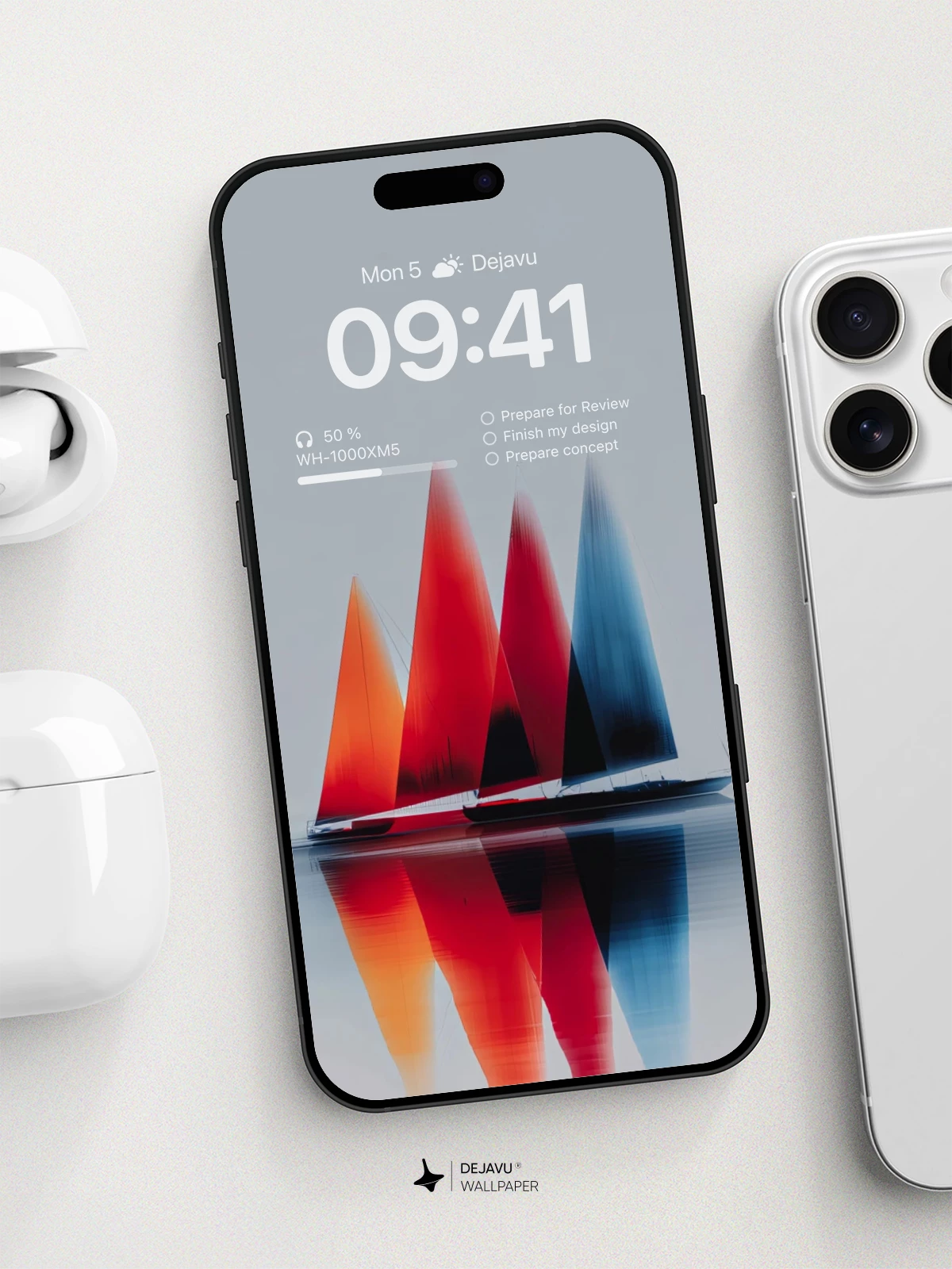 Vibrant Sails Reflection Wallpaper 8K For iPhone