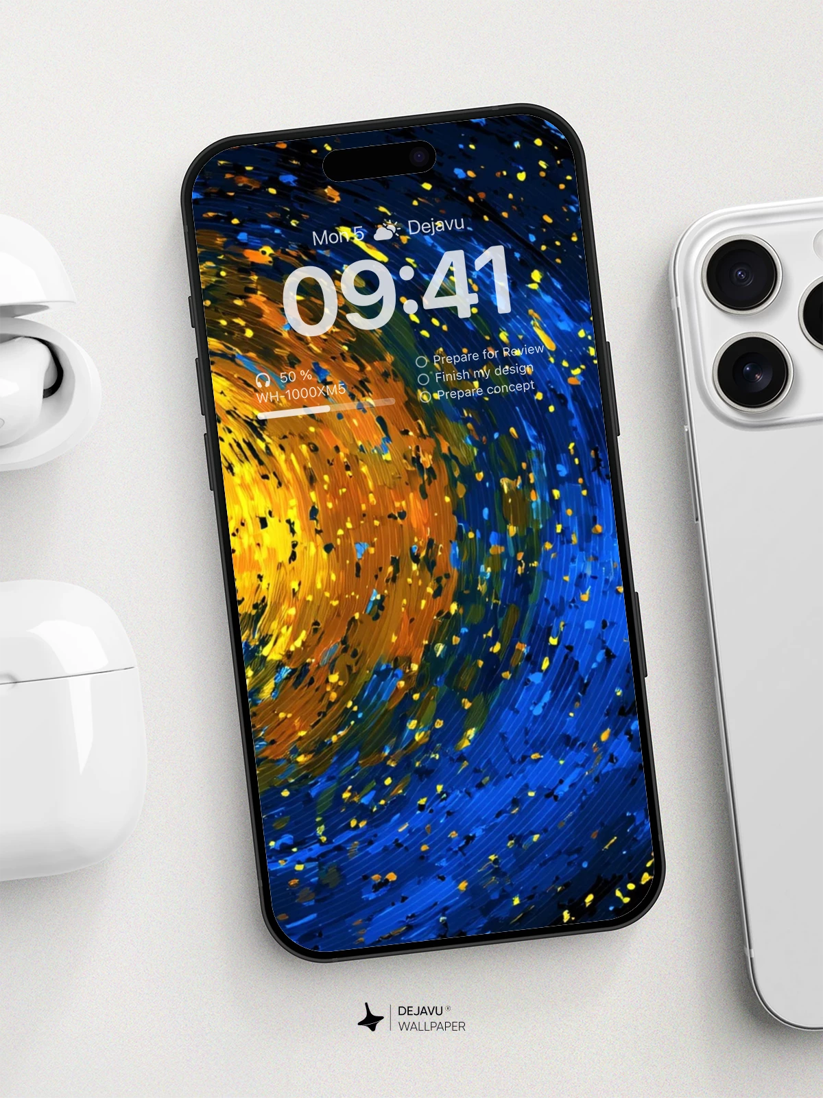 Van Gogh Inspired Swirl Wallpaper 8K For Phone