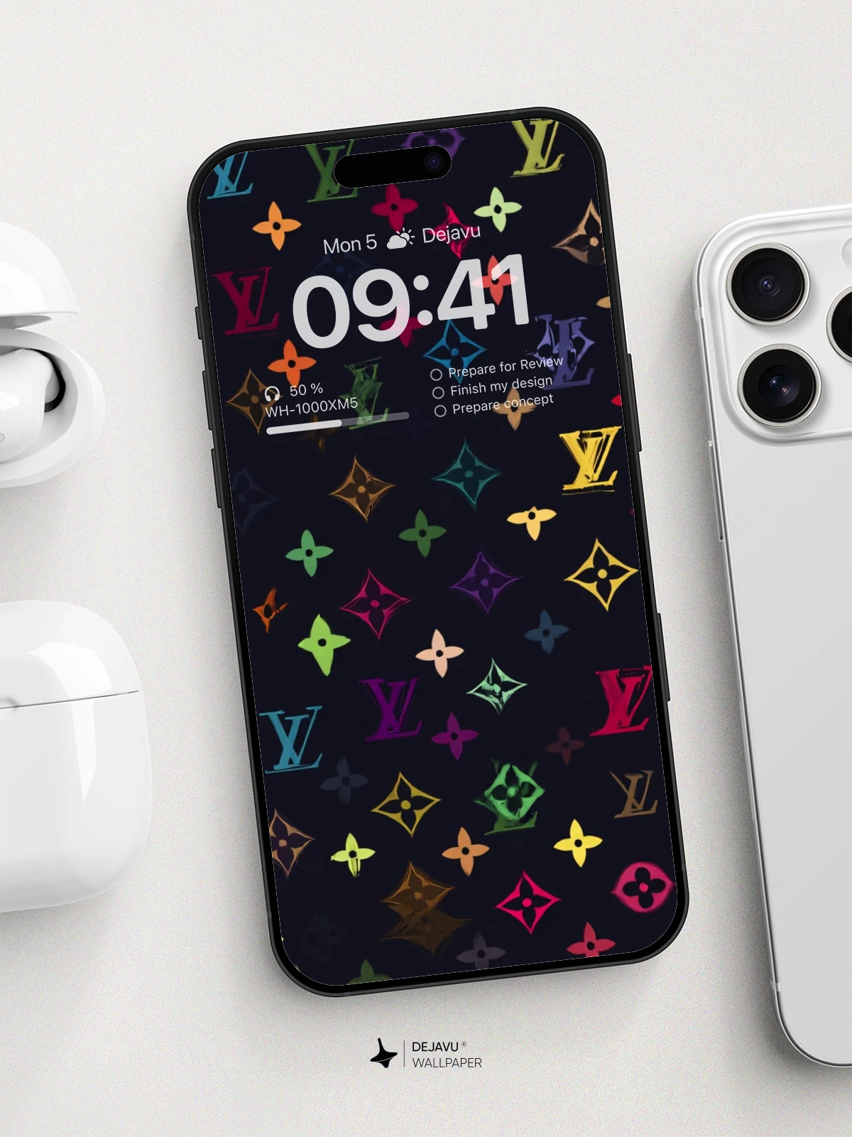 Vibrant Monogram Pattern Wallpaper 8K For Phone