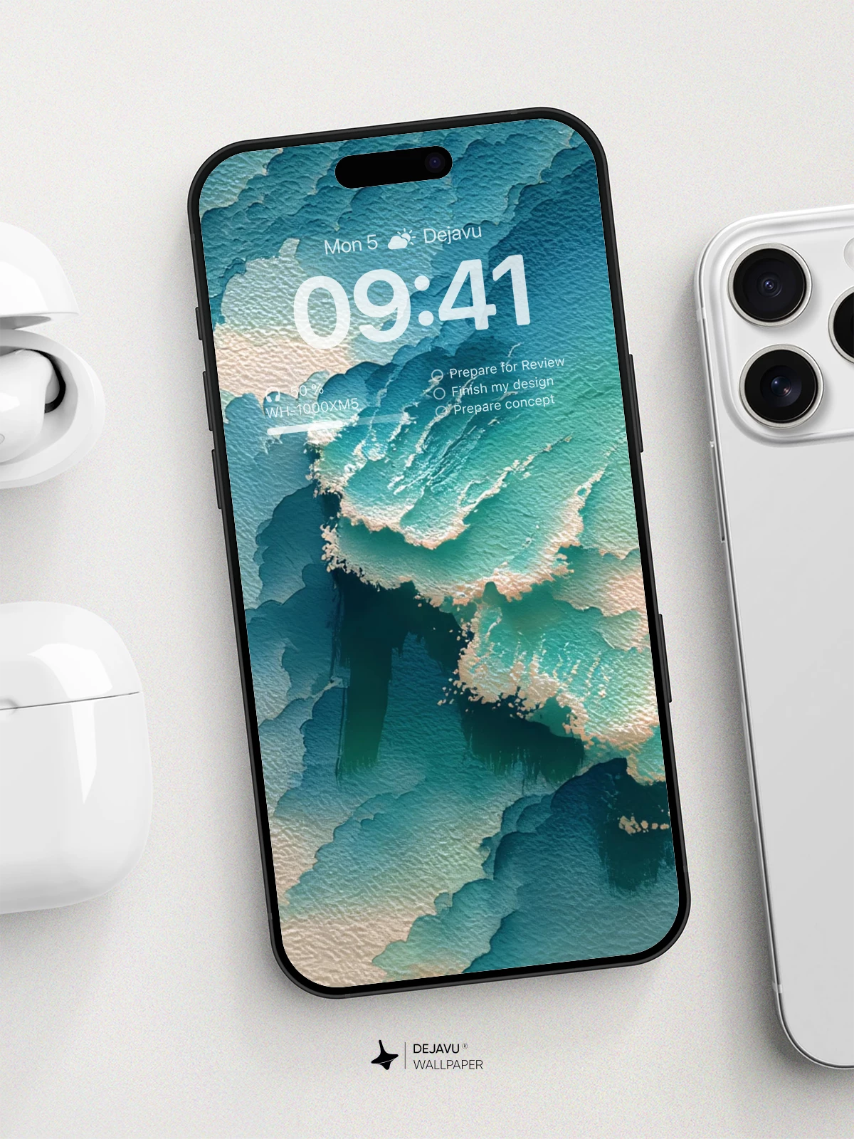 Surreal Ocean Waves Wallpaper 8K For Phone