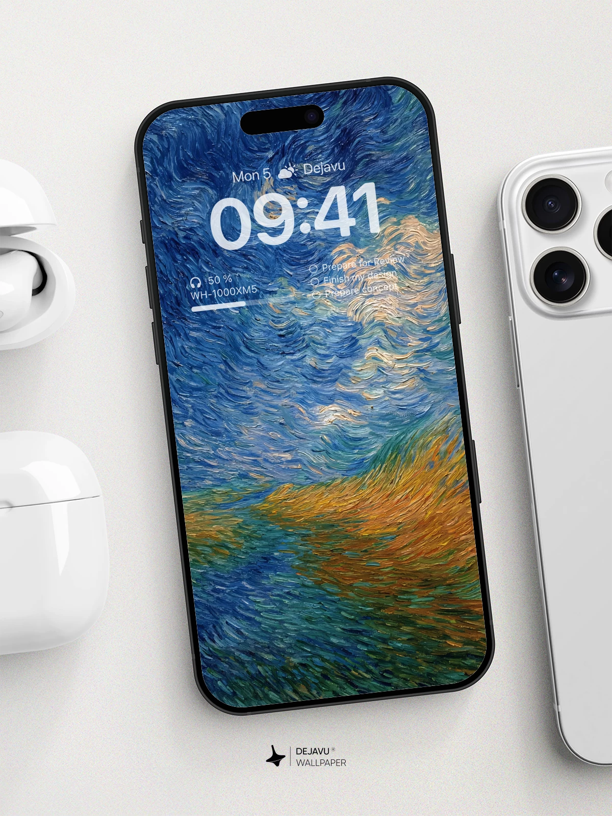 Van Gogh Inspired Swirls Wallpaper 8K For Phone