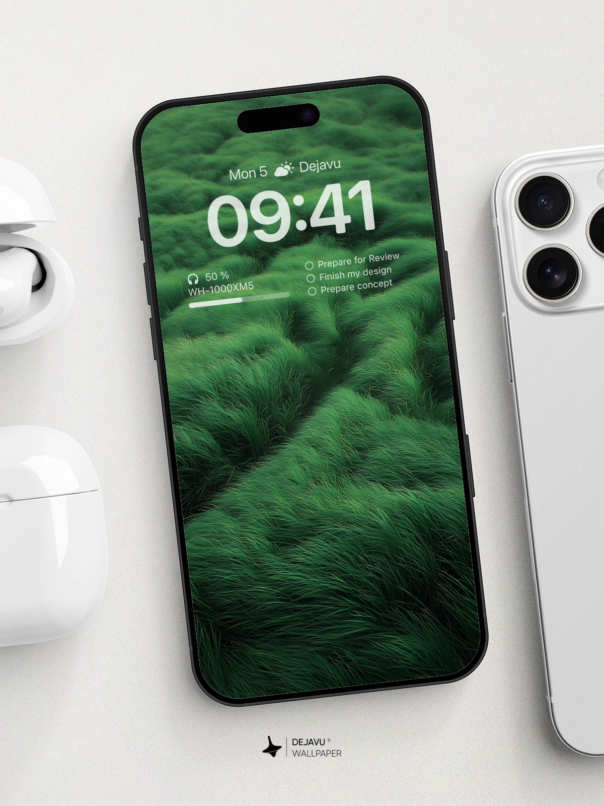 Lush Green Waves Wallpaper 8K For Phone