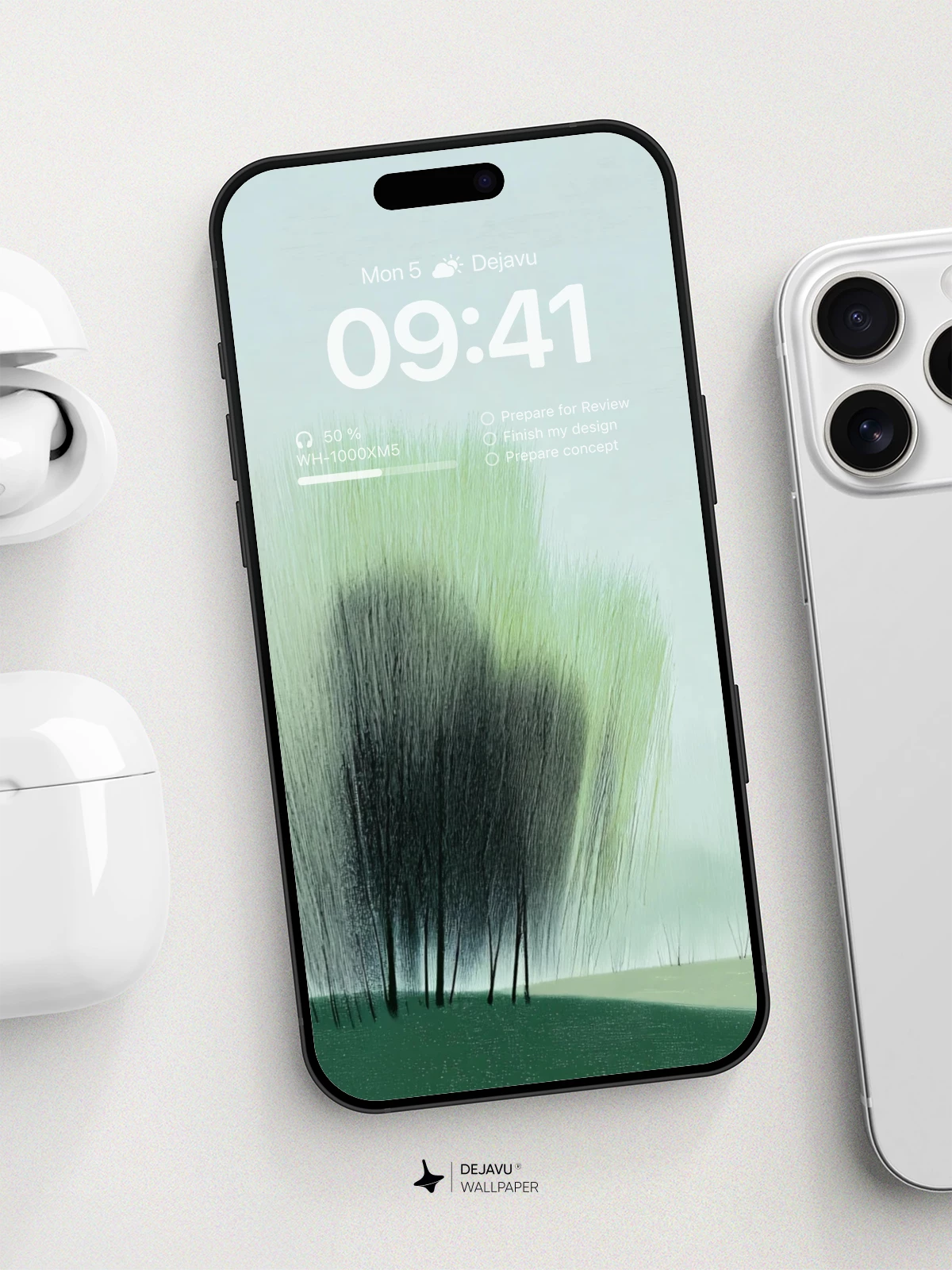 Whispering Trees Minimalist Wallpaper 8K For Phone