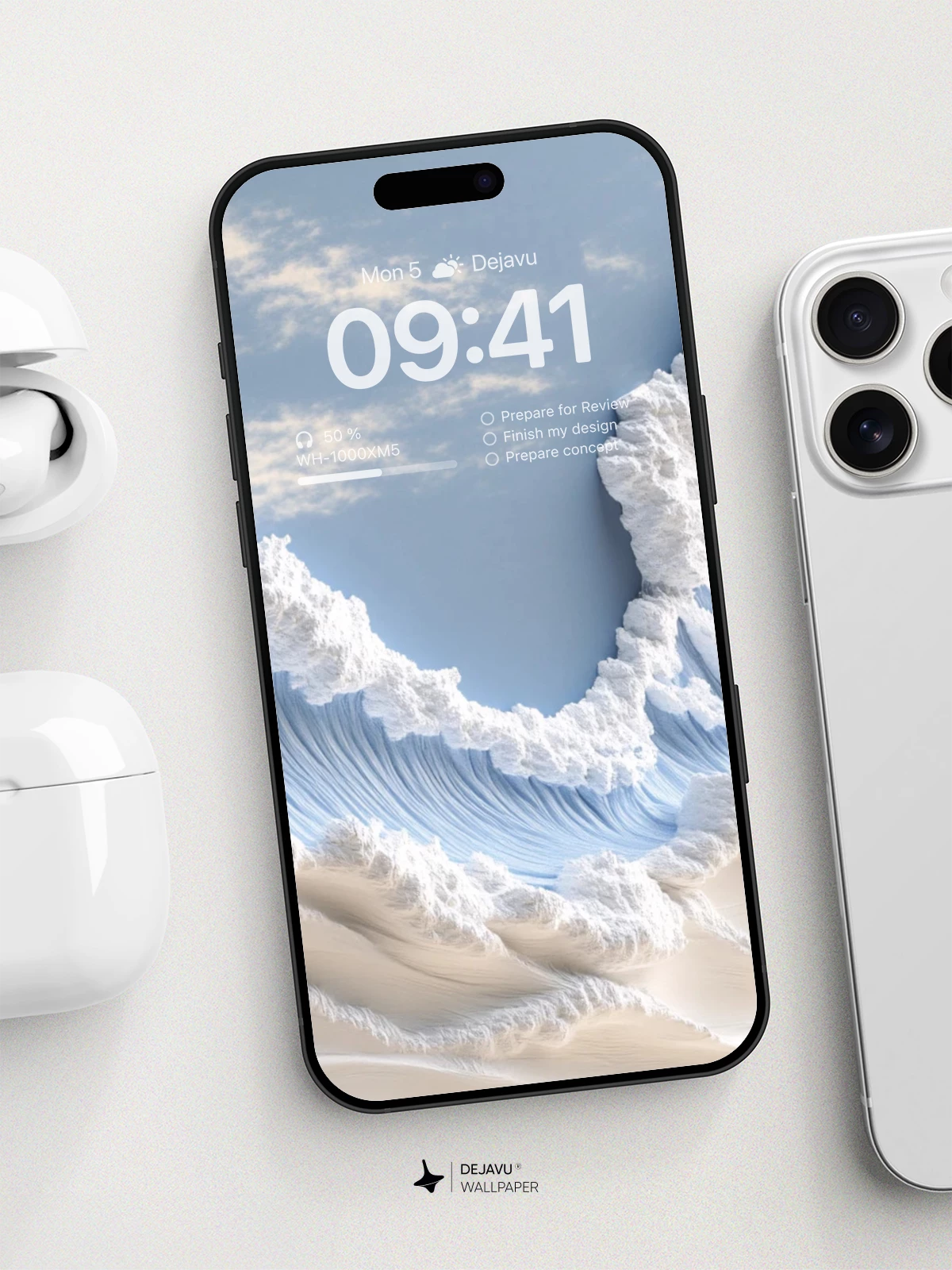 Surreal Ocean Waves Wallpaper 8K For Phone