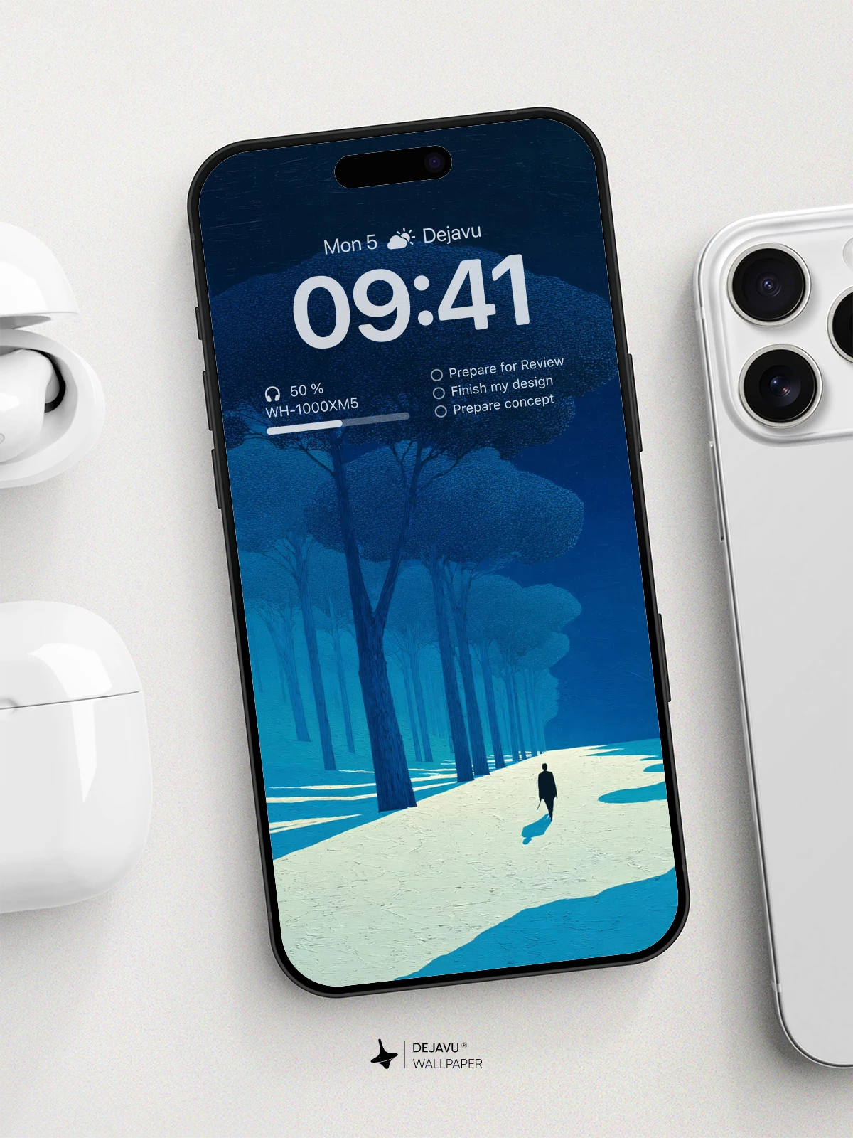 Surreal Moonlit Path Wallpaper 8K For iPhone