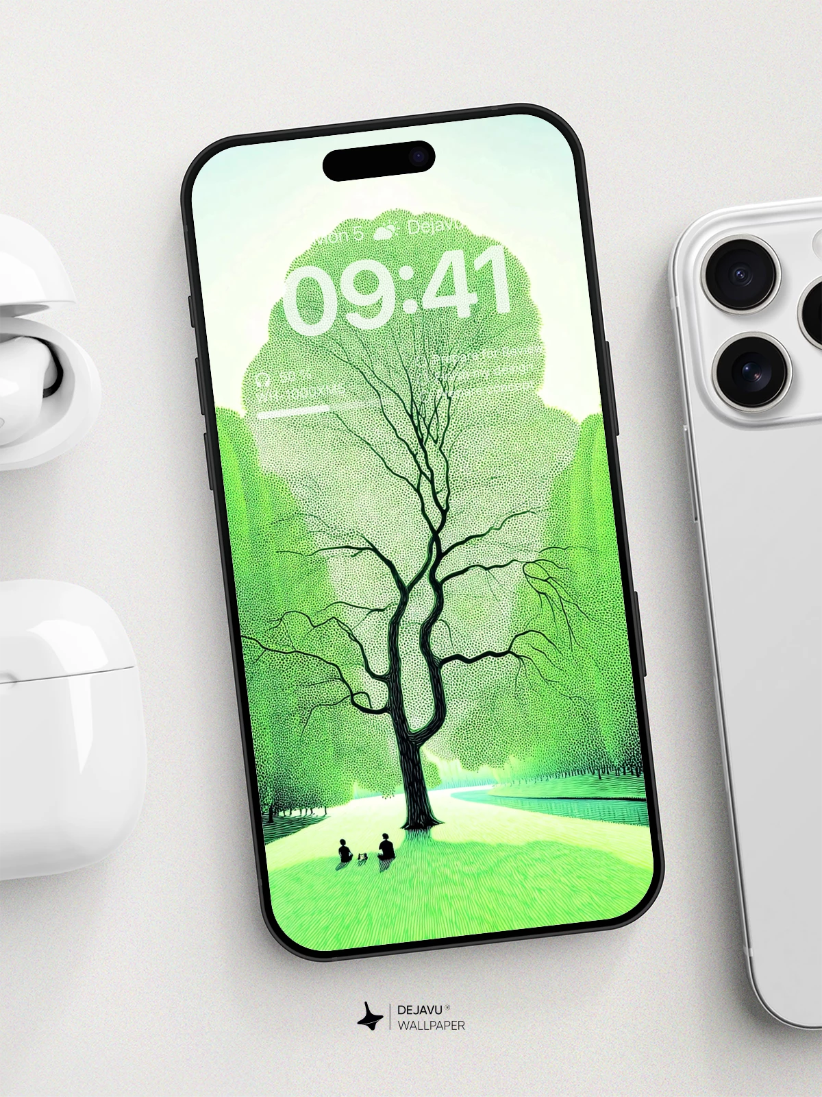 Surreal Green Forest Wallpaper 8K For Phone