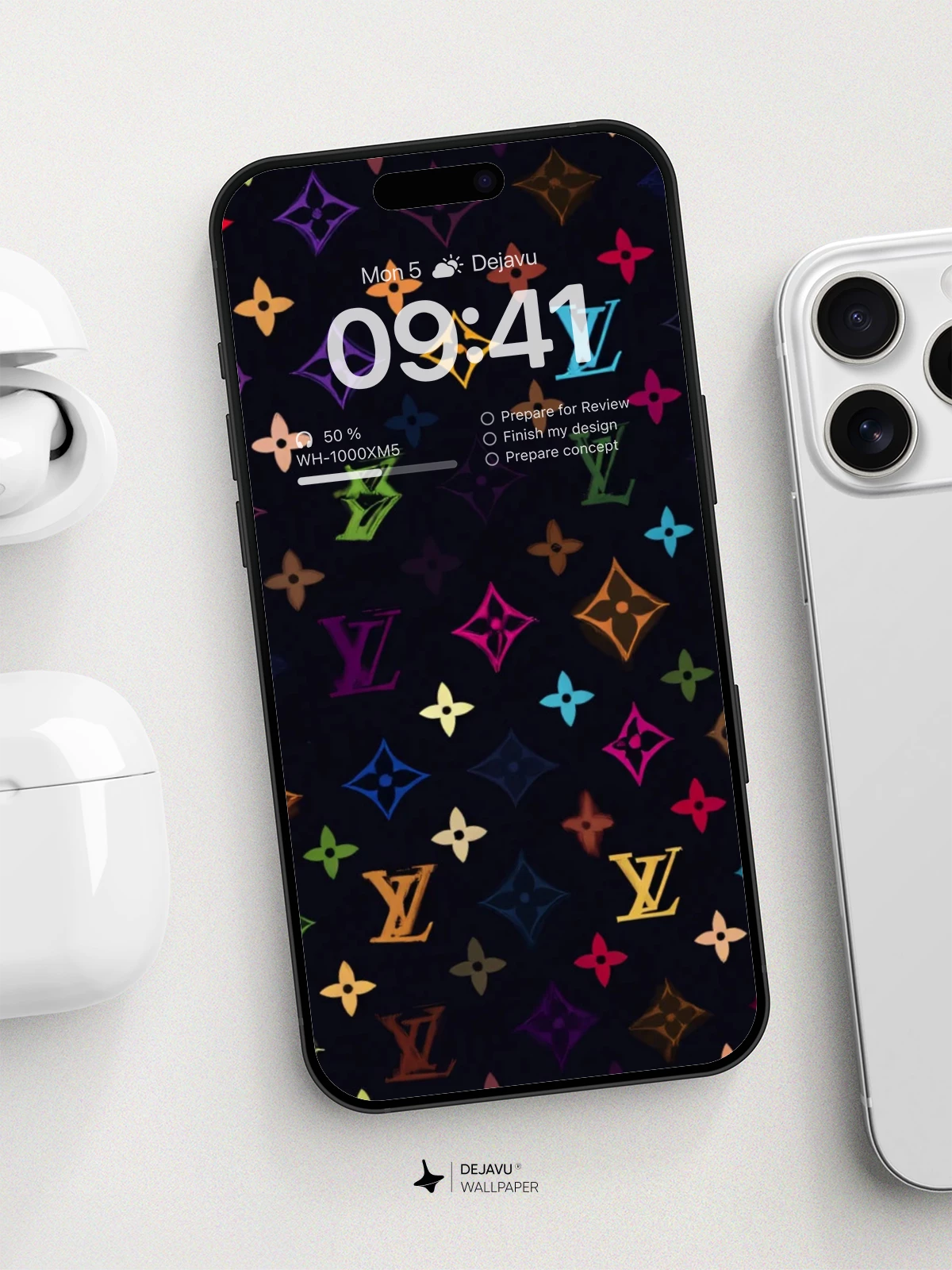 Vibrant Monogram Pattern Wallpaper 8K For Phone