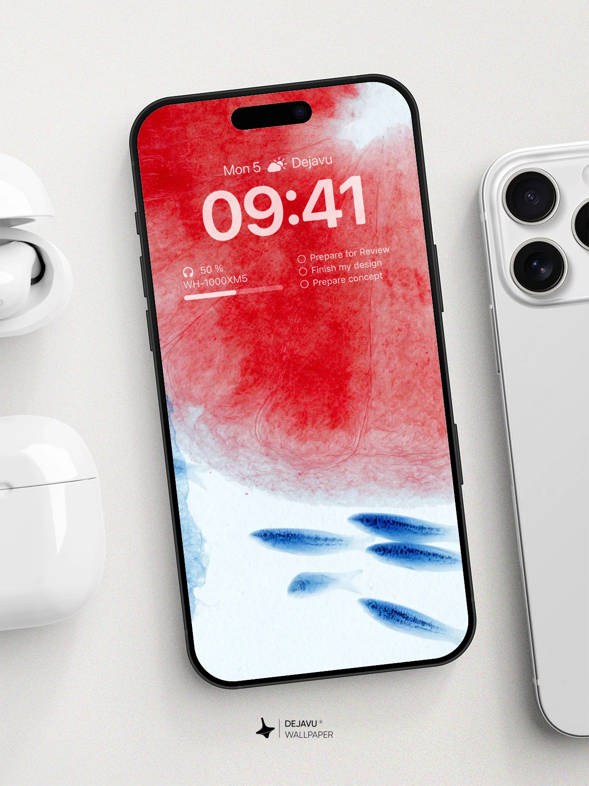 Surreal Fish And Bloom Wallpaper 8K For Phone