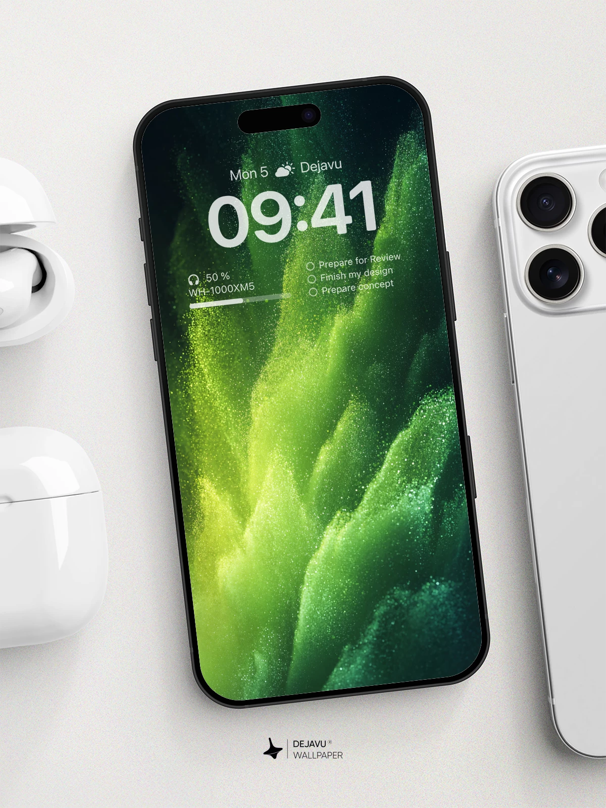 Vibrant Green Powder Explosion Wallpaper 8K For Phone