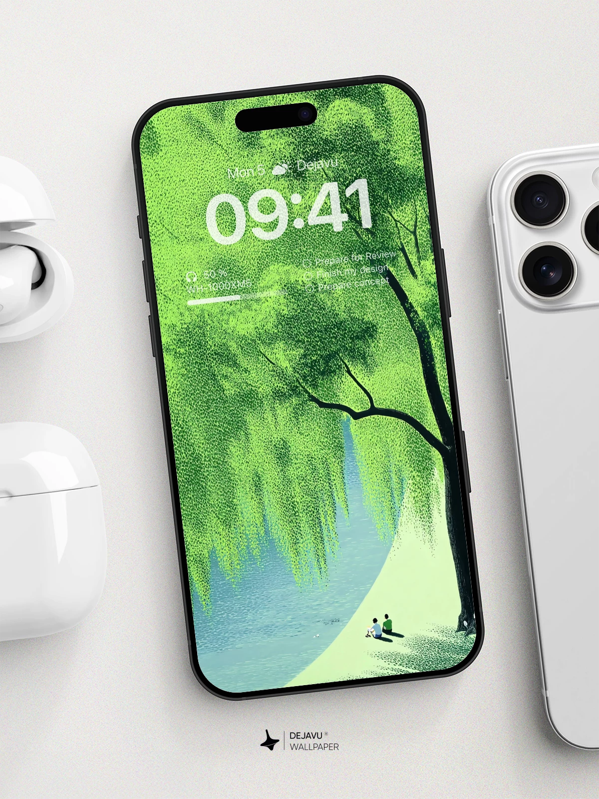 Whispering Willow Serenity Wallpaper 8K For Phone