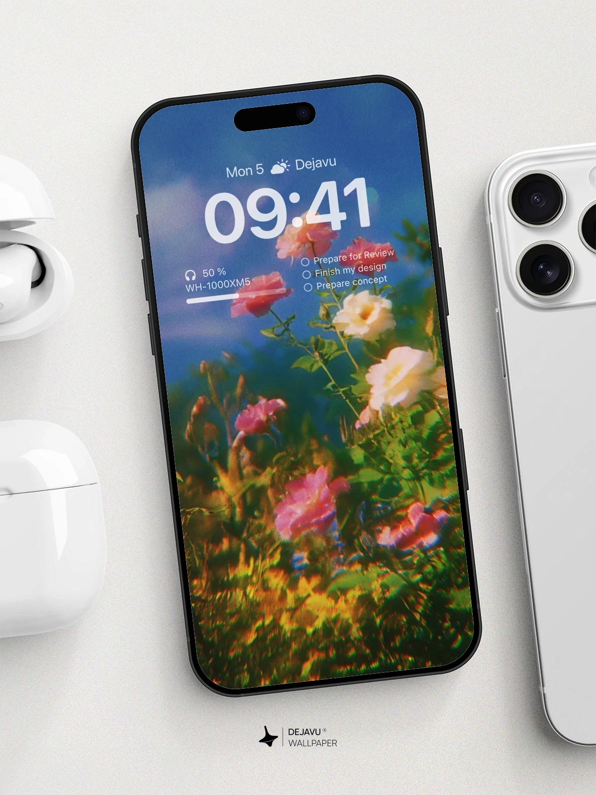 Vibrant Rose Garden Wallpaper 8K For iPhone