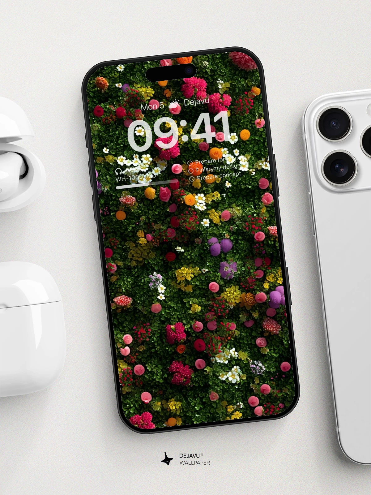 Vibrant Floral Mosaic Wallpaper 8K For iPhone And Android