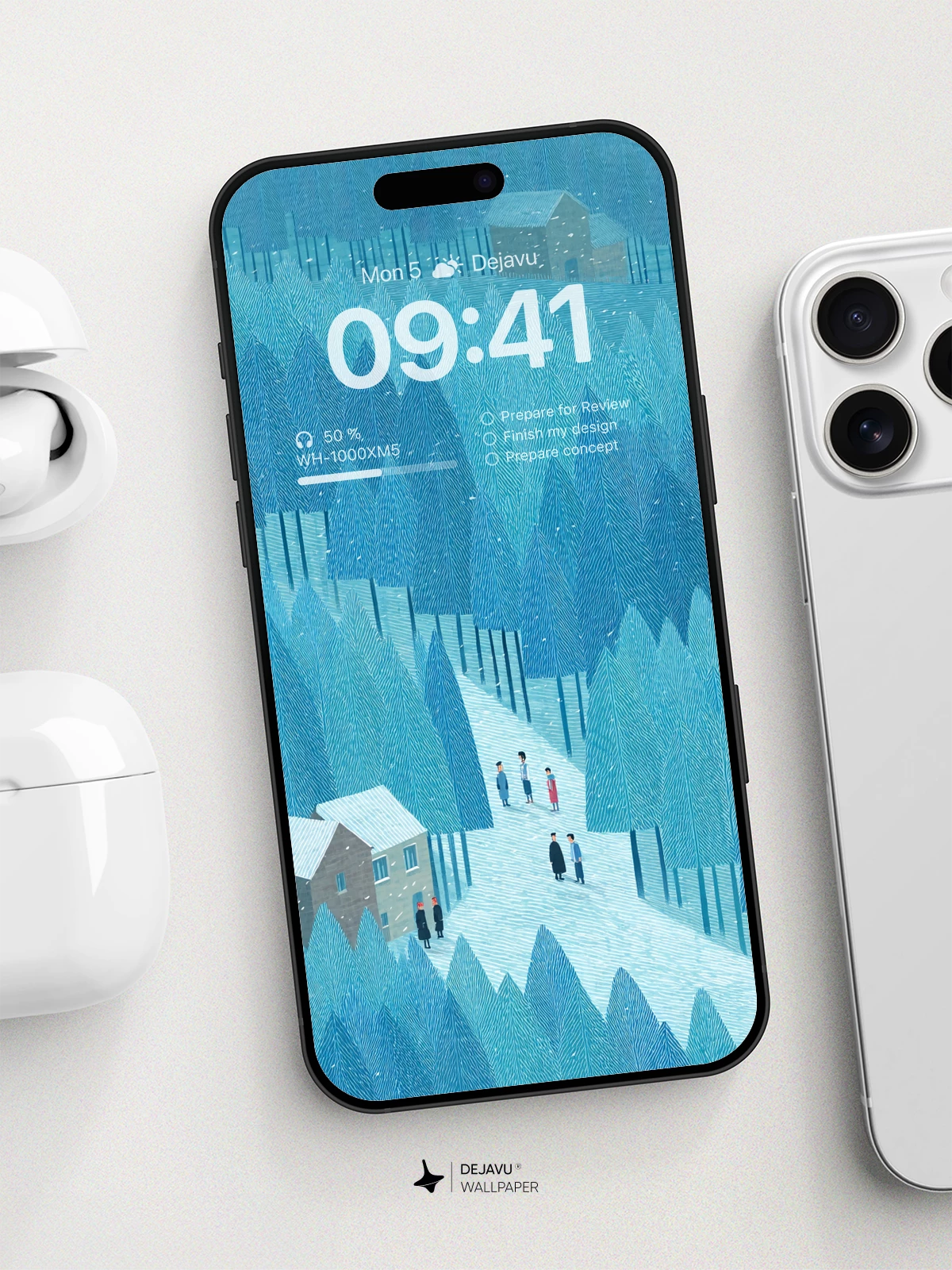 Winter Solitude Wallpaper 8K For iPhone: A Poetic Forest Scene