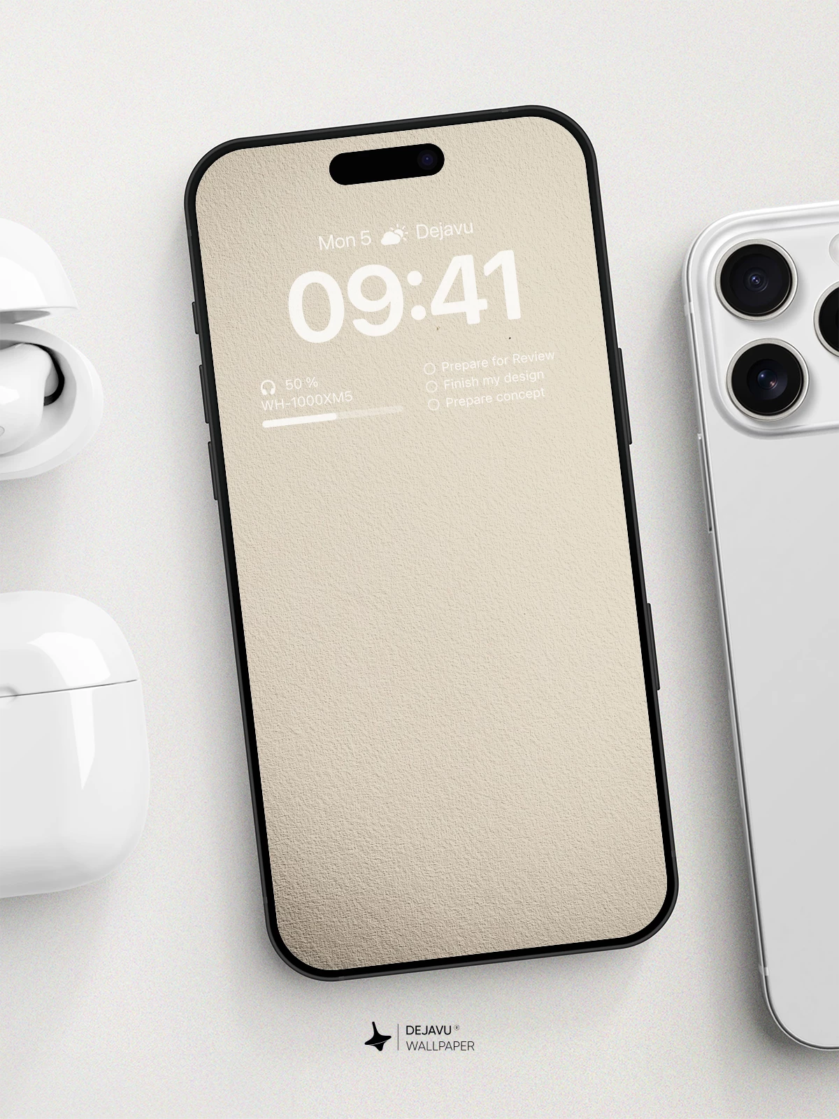 Minimal Beige Texture Wallpaper 8K for iPhone and Android