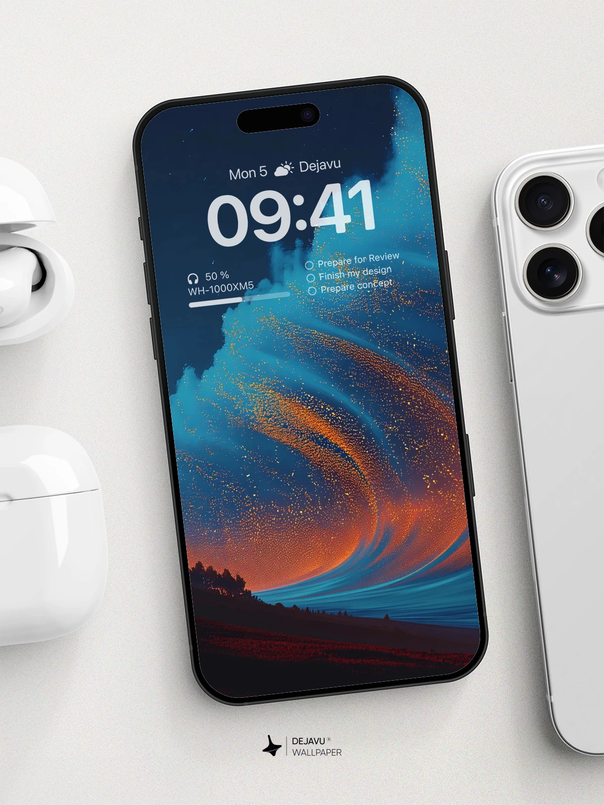 Surreal Firestorm Sky Wallpaper 8K for iPhone and Android