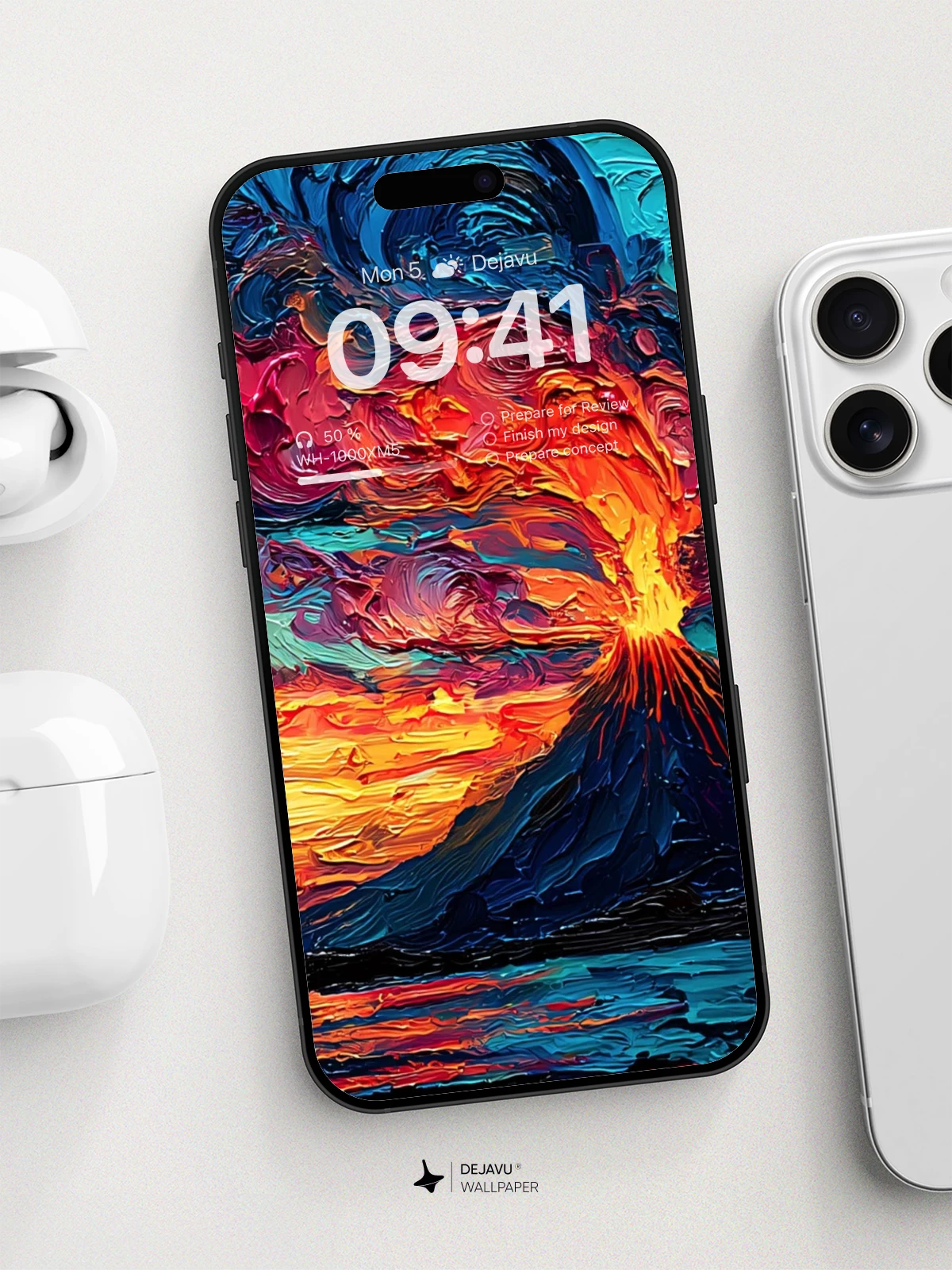 Surreal Volcano Eruption Wallpaper 8K For Phone