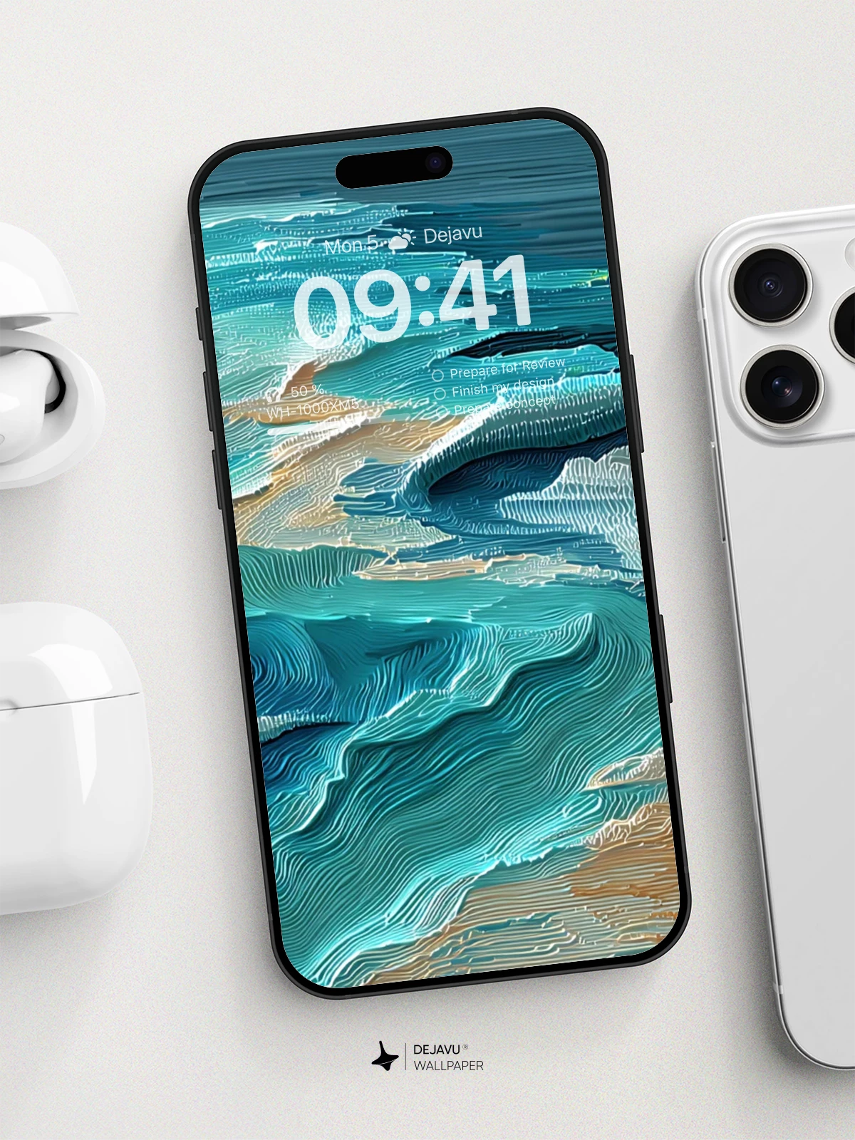 Surreal Ocean Waves Wallpaper 8K For Phone