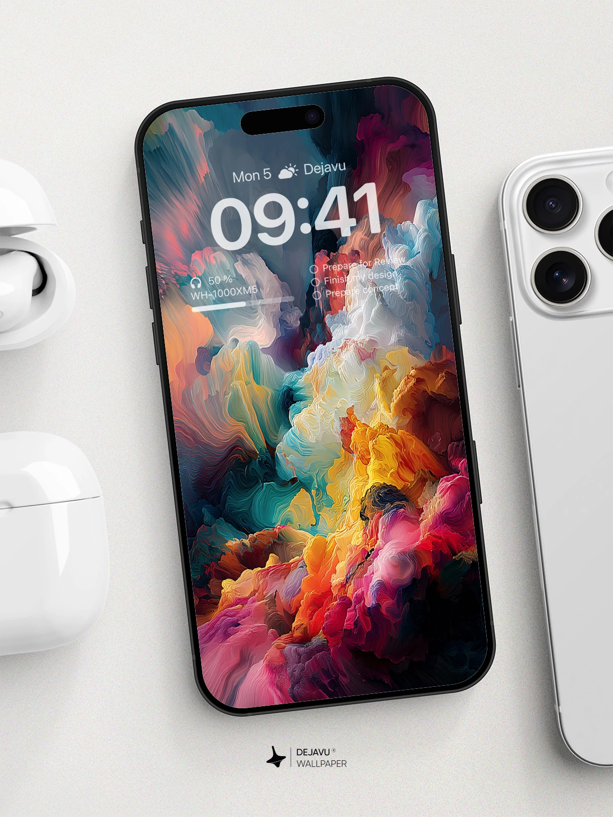 Surreal Cosmic Clouds Wallpaper 8K for iPhone and Android